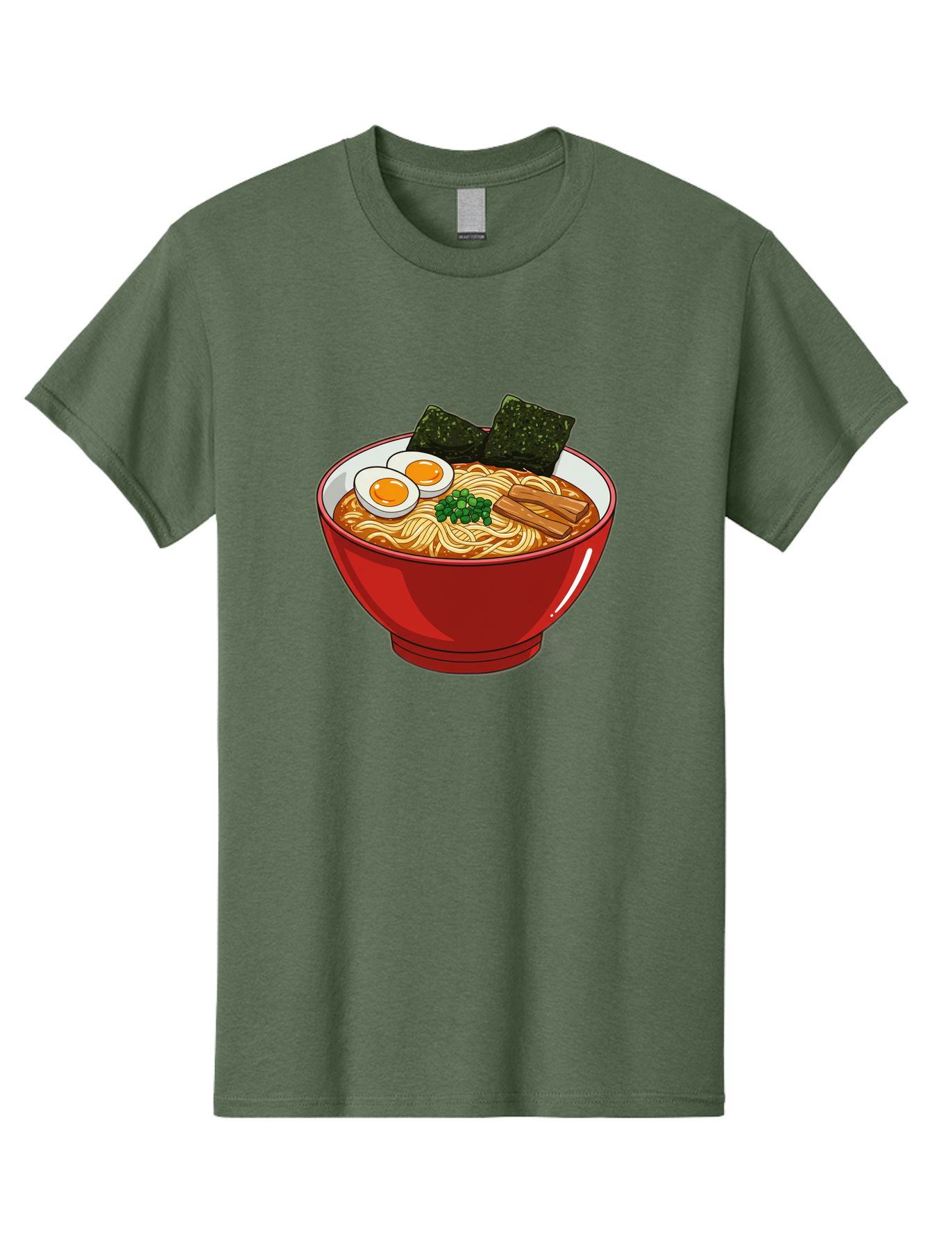 Ramen-Noodles-Bowl Men'S Graphic Tee, 100% Cotton, Comfortable Casual Summer Wear, Machine Washable, Steaming Hot Ramen, Savory Broth, Boiled Egg, Seaweed, Green Onions, Bamboo Shoots, Japanese Cuisine, Comfort Food, Noodle Soup, Asian Flavors Bae720