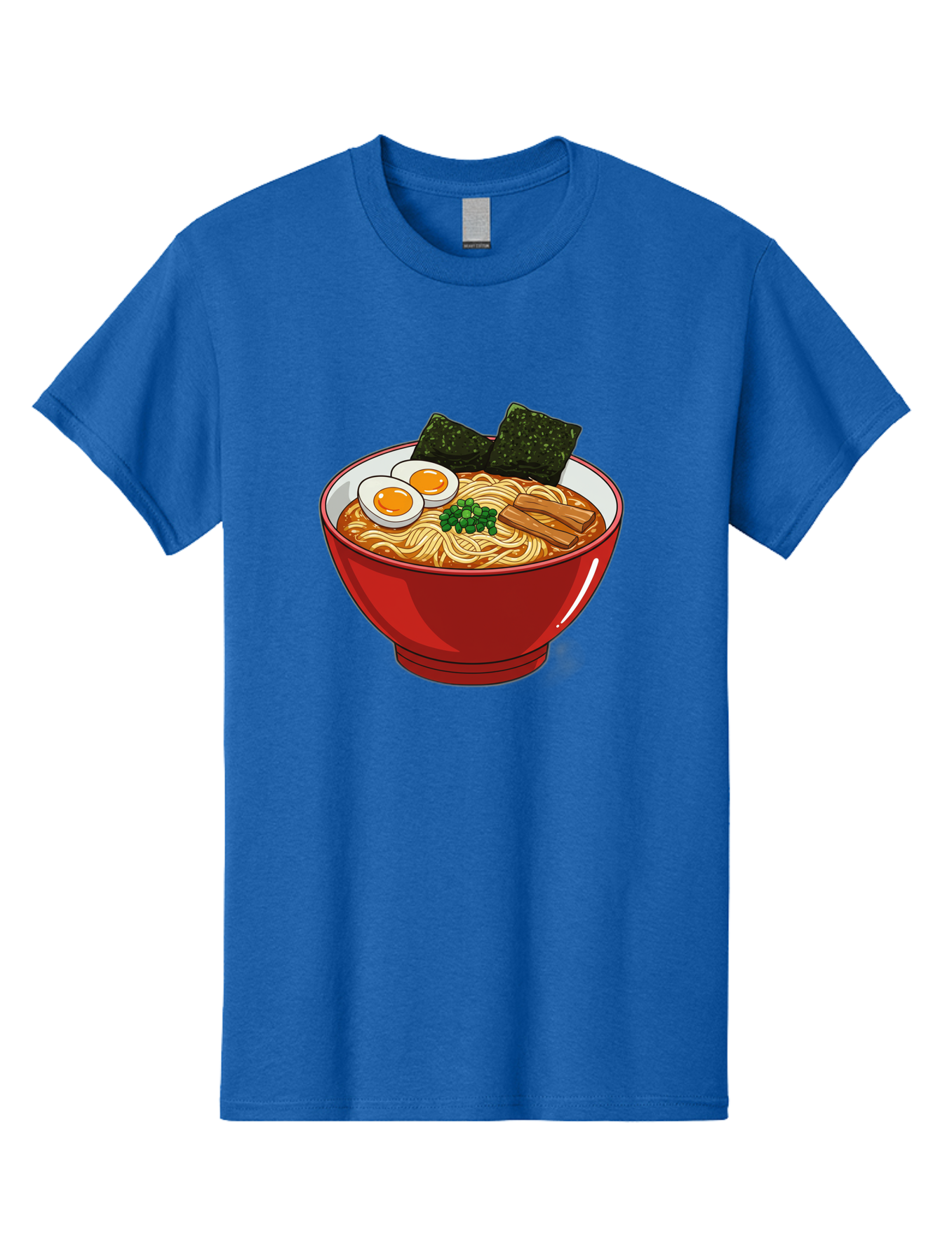 Ramen-Noodles-Bowl Men'S Graphic Tee, 100% Cotton, Comfortable Casual Summer Wear, Machine Washable, Steaming Hot Ramen, Savory Broth, Boiled Egg, Seaweed, Green Onions, Bamboo Shoots, Japanese Cuisine, Comfort Food, Noodle Soup, Asian Flavors Bae720