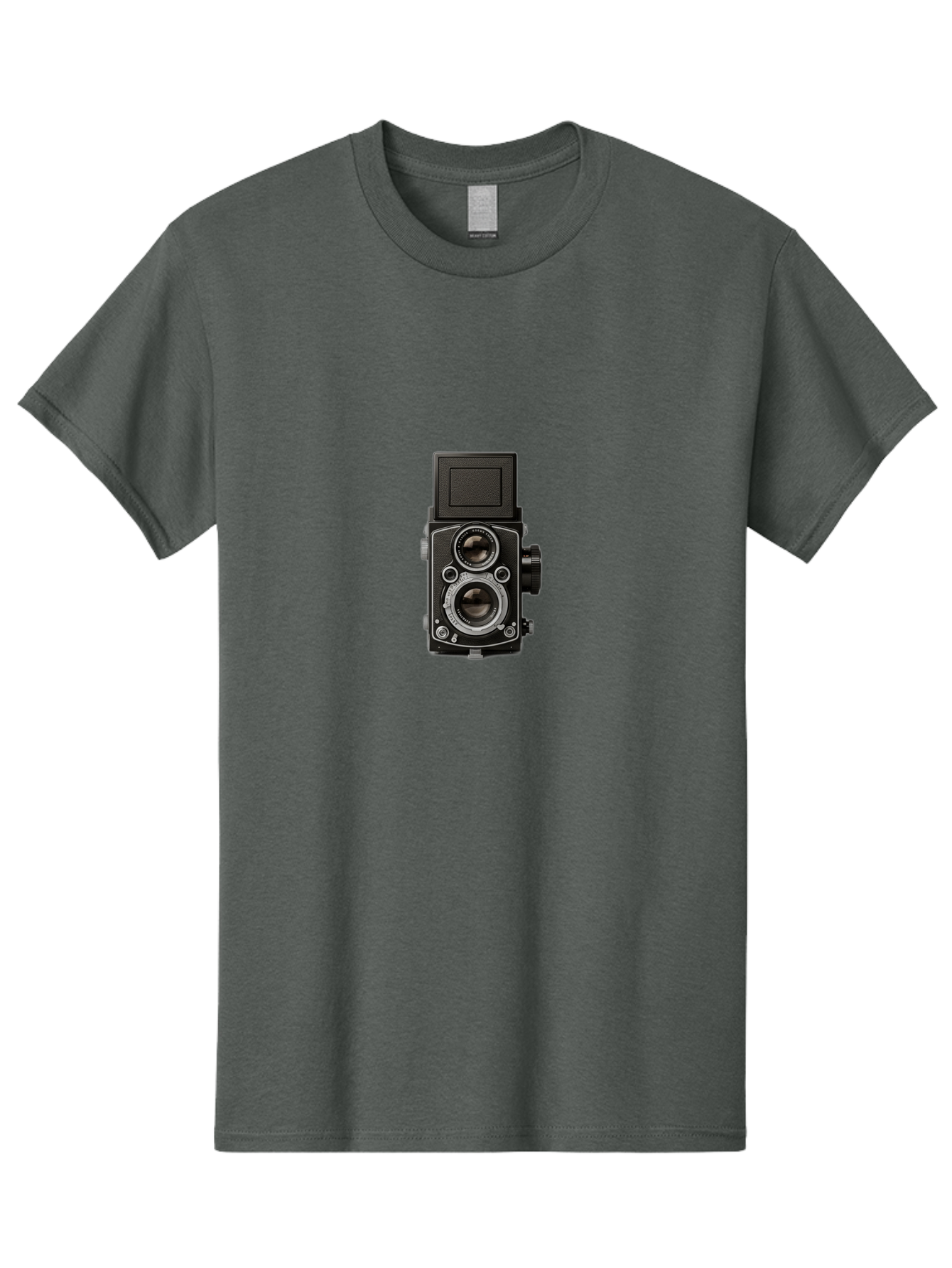 Rolleiflex-Camera Men'S Graphic Tee, 100% Cotton, Comfortable Casual Summer Wear, Machine Washable, Twin Lens Reflex Camera, Vintage Photography, Retro Camera, Photography Equipment, Film Camera, Classic Design, Nostalgic Photography Bae729