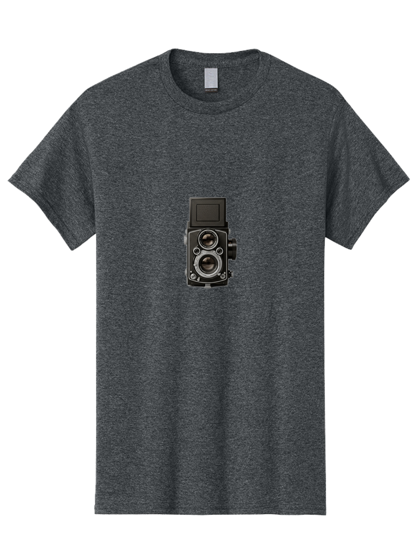 Rolleiflex-Camera Men'S Graphic Tee, 100% Cotton, Comfortable Casual Summer Wear, Machine Washable, Twin Lens Reflex Camera, Vintage Photography, Retro Camera, Photography Equipment, Film Camera, Classic Design, Nostalgic Photography Bae729