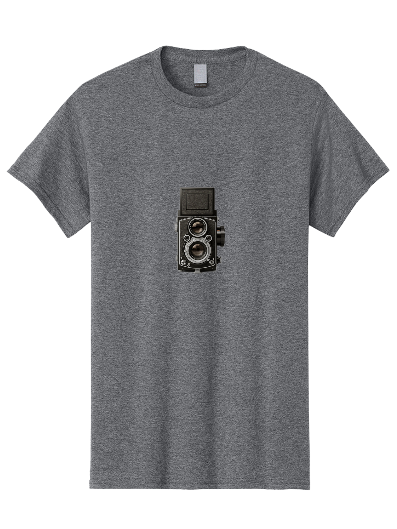 Rolleiflex-Camera Men'S Graphic Tee, 100% Cotton, Comfortable Casual Summer Wear, Machine Washable, Twin Lens Reflex Camera, Vintage Photography, Retro Camera, Photography Equipment, Film Camera, Classic Design, Nostalgic Photography Bae729
