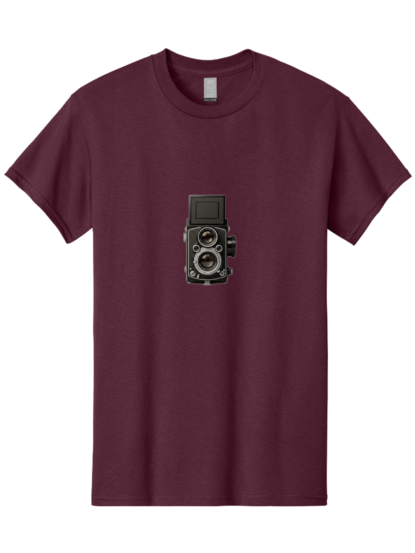 Rolleiflex-Camera Men'S Graphic Tee, 100% Cotton, Comfortable Casual Summer Wear, Machine Washable, Twin Lens Reflex Camera, Vintage Photography, Retro Camera, Photography Equipment, Film Camera, Classic Design, Nostalgic Photography Bae729
