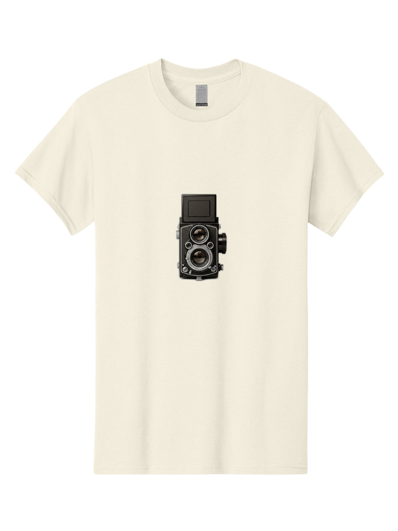 Rolleiflex-Camera Men'S Graphic Tee, 100% Cotton, Comfortable Casual Summer Wear, Machine Washable, Twin Lens Reflex Camera, Vintage Photography, Retro Camera, Photography Equipment, Film Camera, Classic Design, Nostalgic Photography Bae729