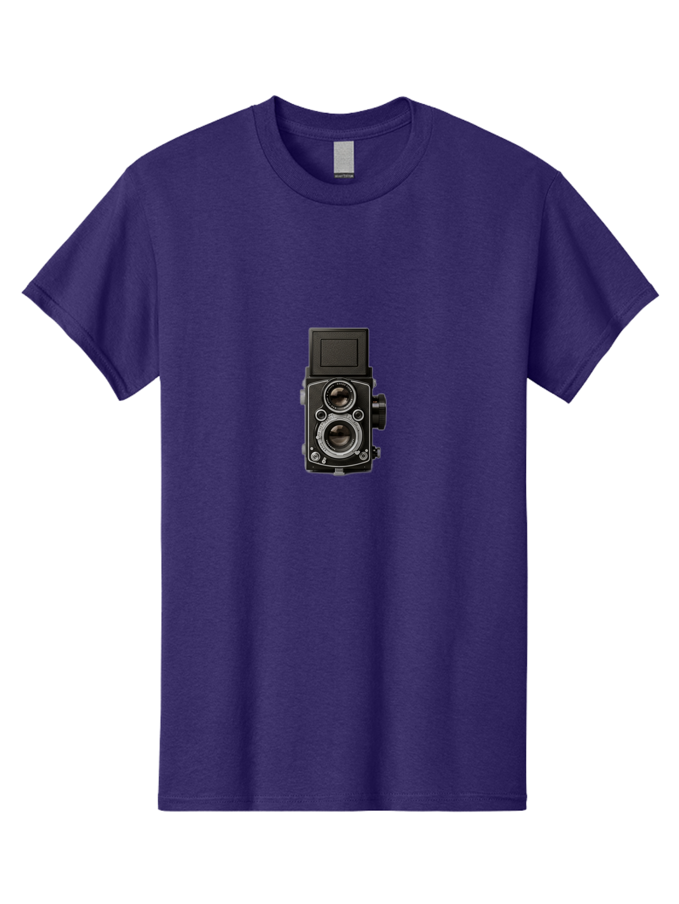 Rolleiflex-Camera Men'S Graphic Tee, 100% Cotton, Comfortable Casual Summer Wear, Machine Washable, Twin Lens Reflex Camera, Vintage Photography, Retro Camera, Photography Equipment, Film Camera, Classic Design, Nostalgic Photography Bae729