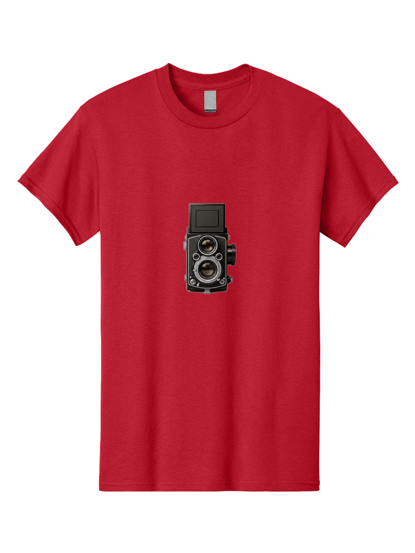 Rolleiflex-Camera Men'S Graphic Tee, 100% Cotton, Comfortable Casual Summer Wear, Machine Washable, Twin Lens Reflex Camera, Vintage Photography, Retro Camera, Photography Equipment, Film Camera, Classic Design, Nostalgic Photography Bae729