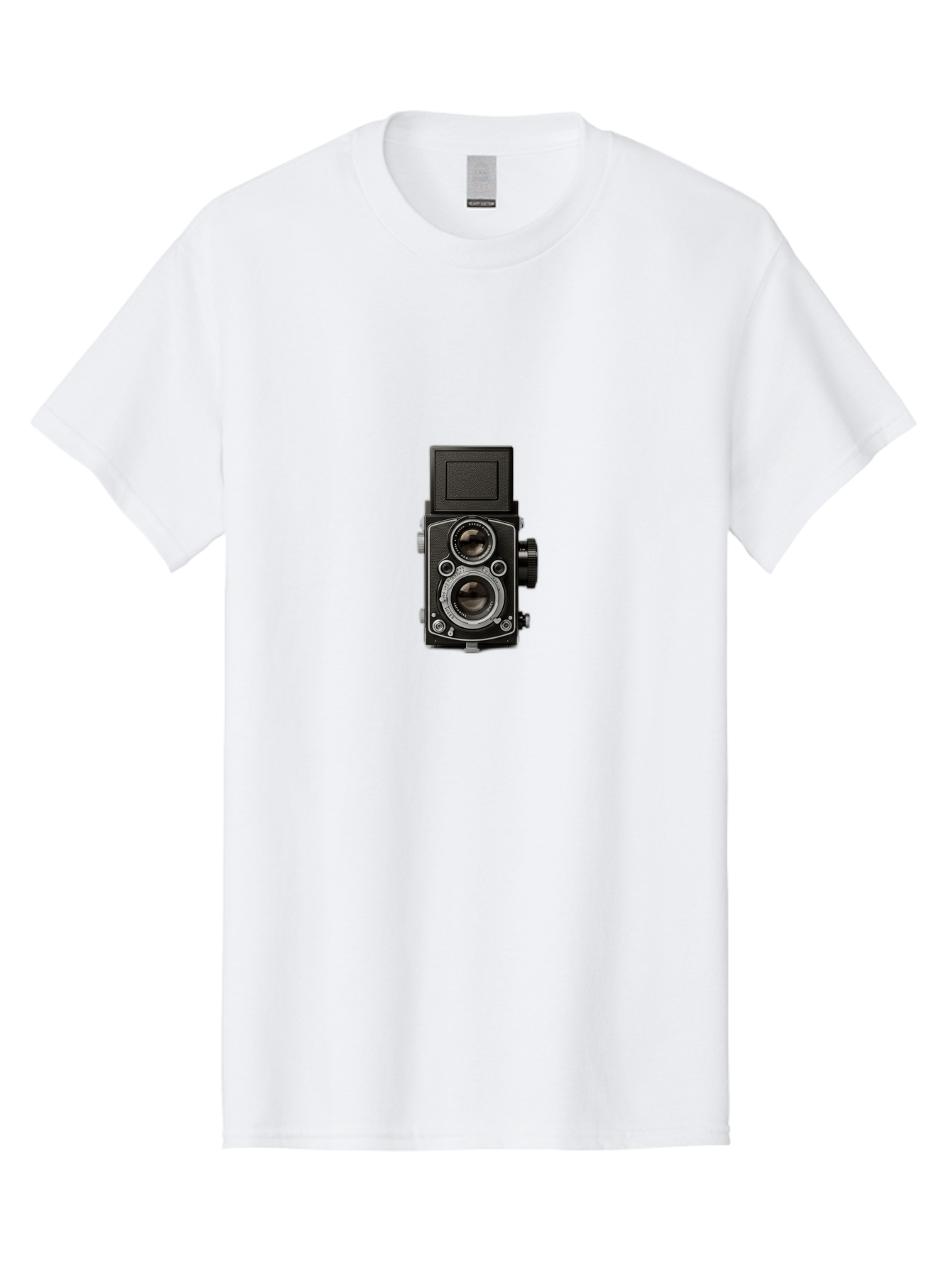 Rolleiflex-Camera Men'S Graphic Tee, 100% Cotton, Comfortable Casual Summer Wear, Machine Washable, Twin Lens Reflex Camera, Vintage Photography, Retro Camera, Photography Equipment, Film Camera, Classic Design, Nostalgic Photography Bae729
