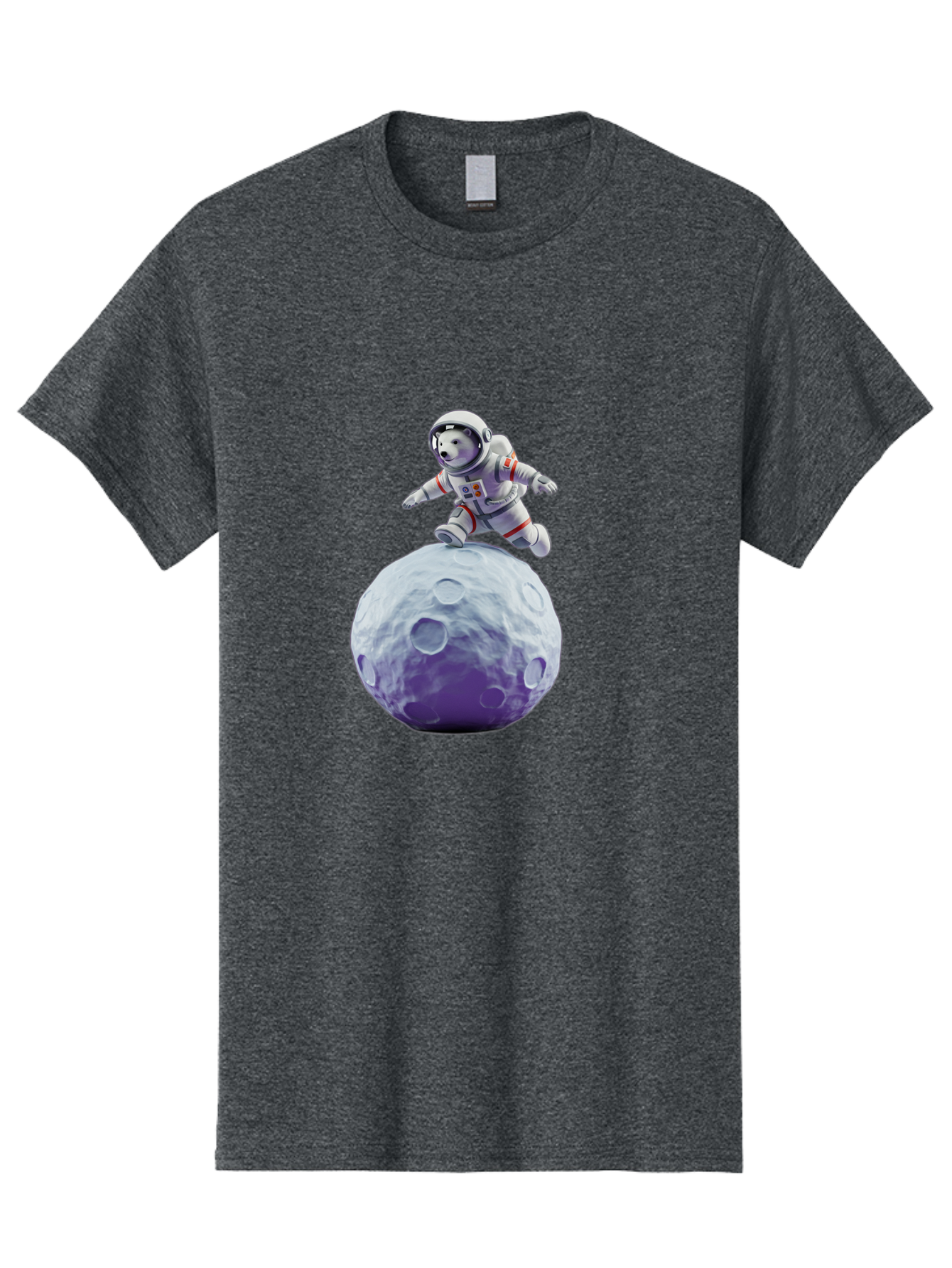 Teddy-Bear-Astronaut Men'S Graphic Tee, 100% Cotton, Comfortable Casual Summer Wear, Machine Washable, Bear Astronaut, Space Suit, Craters, Moon Surface, Lunar Exploration, Space Adventure, Cartoon Astronaut, Funny Space, Adventure Theme, Bae796