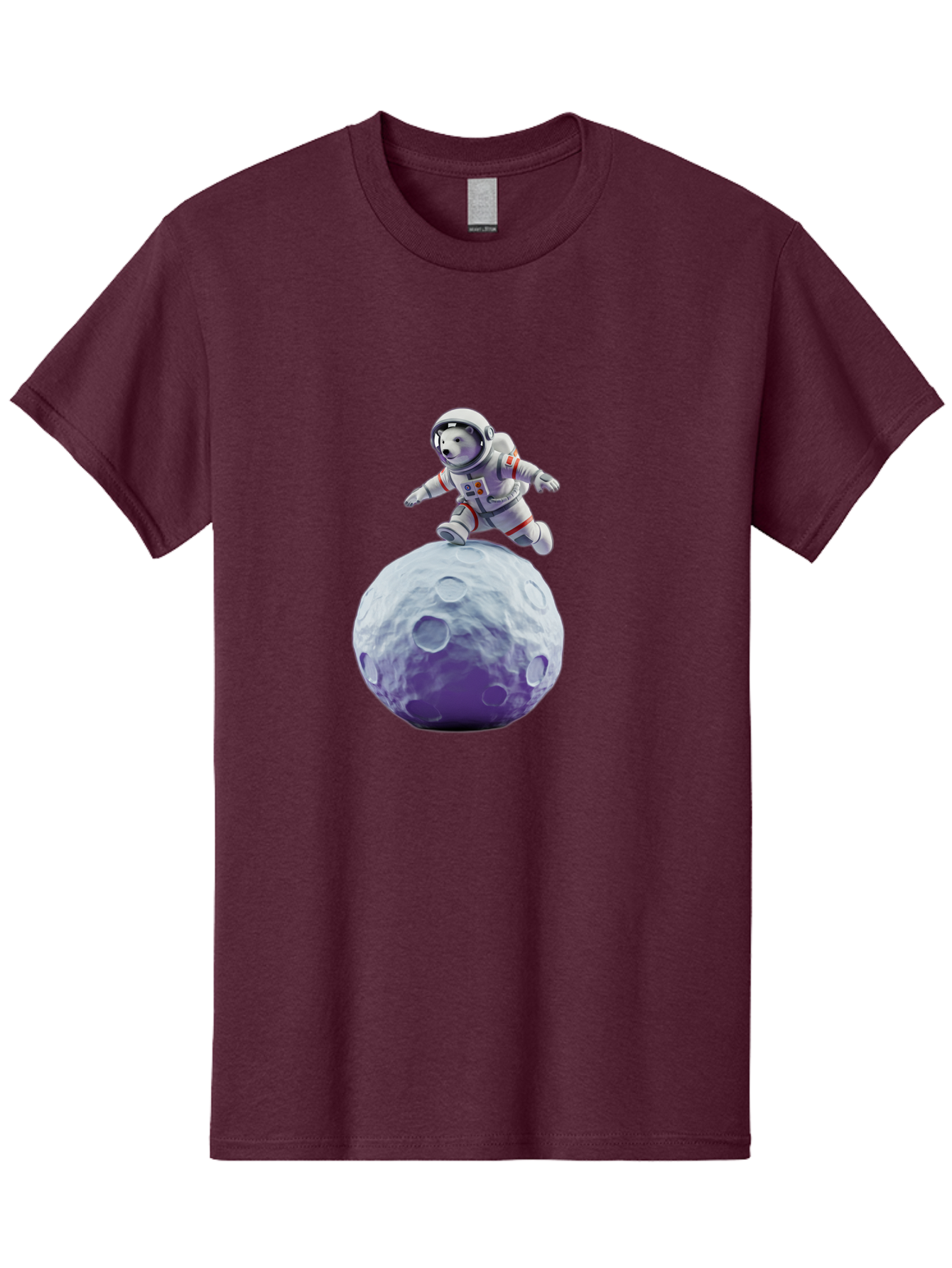 Teddy-Bear-Astronaut Men'S Graphic Tee, 100% Cotton, Comfortable Casual Summer Wear, Machine Washable, Bear Astronaut, Space Suit, Craters, Moon Surface, Lunar Exploration, Space Adventure, Cartoon Astronaut, Funny Space, Adventure Theme, Bae796