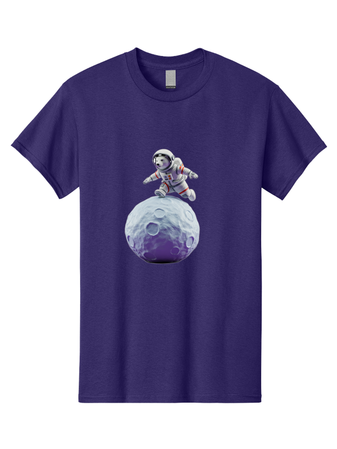 Teddy-Bear-Astronaut Men'S Graphic Tee, 100% Cotton, Comfortable Casual Summer Wear, Machine Washable, Bear Astronaut, Space Suit, Craters, Moon Surface, Lunar Exploration, Space Adventure, Cartoon Astronaut, Funny Space, Adventure Theme, Bae796