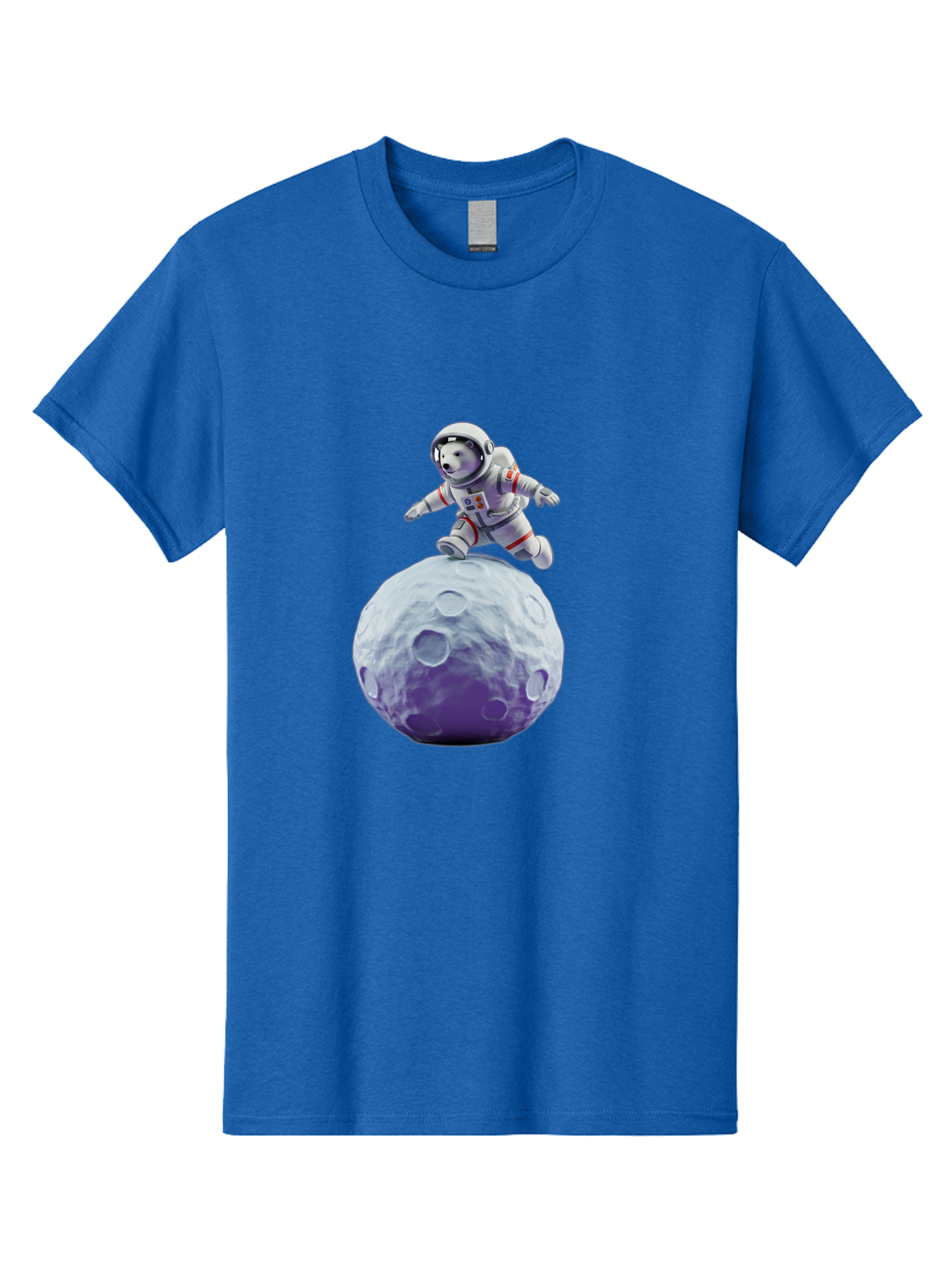 Teddy-Bear-Astronaut Men'S Graphic Tee, 100% Cotton, Comfortable Casual Summer Wear, Machine Washable, Bear Astronaut, Space Suit, Craters, Moon Surface, Lunar Exploration, Space Adventure, Cartoon Astronaut, Funny Space, Adventure Theme, Bae796