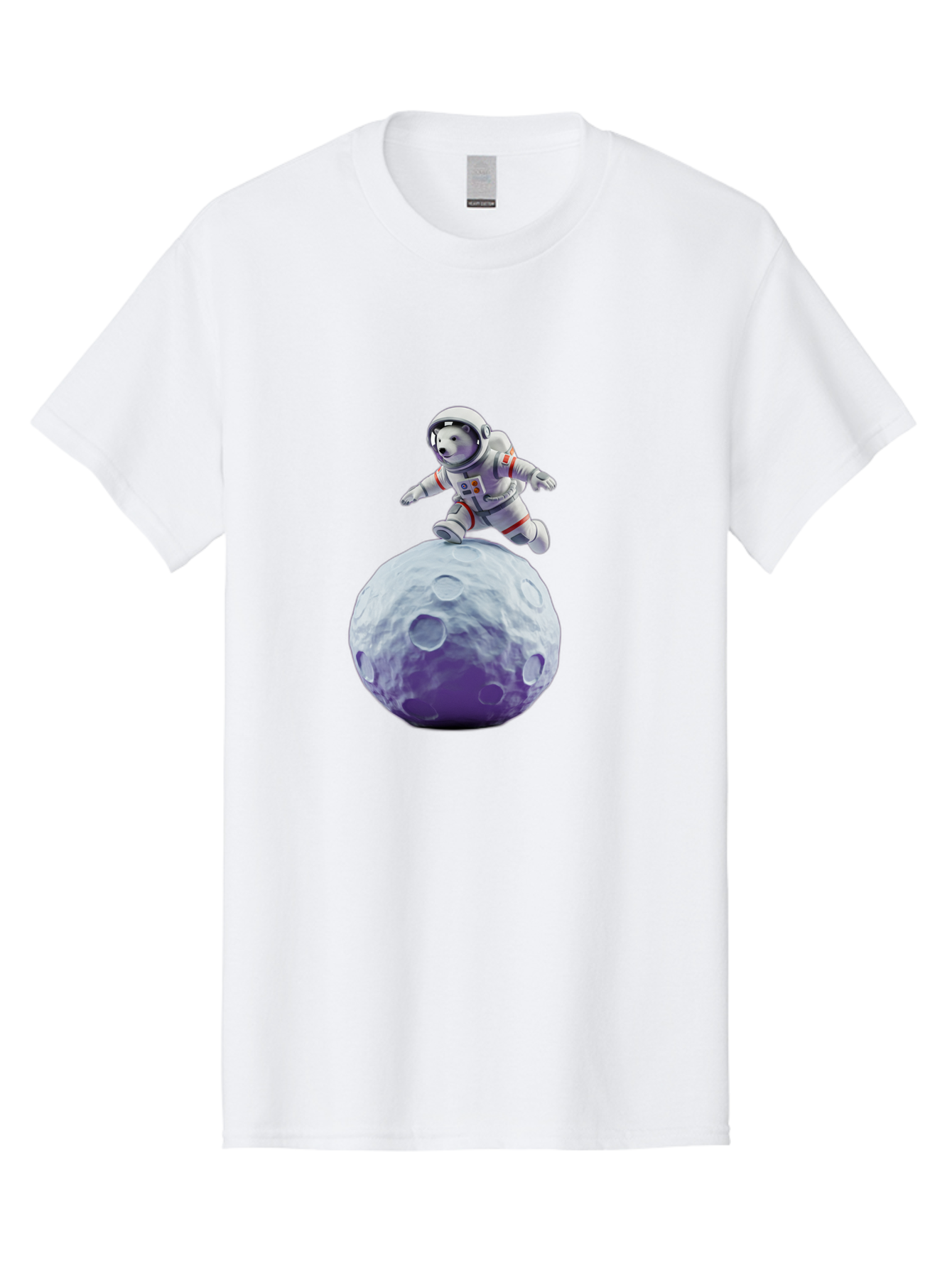 Teddy-Bear-Astronaut Men'S Graphic Tee, 100% Cotton, Comfortable Casual Summer Wear, Machine Washable, Bear Astronaut, Space Suit, Craters, Moon Surface, Lunar Exploration, Space Adventure, Cartoon Astronaut, Funny Space, Adventure Theme, Bae796
