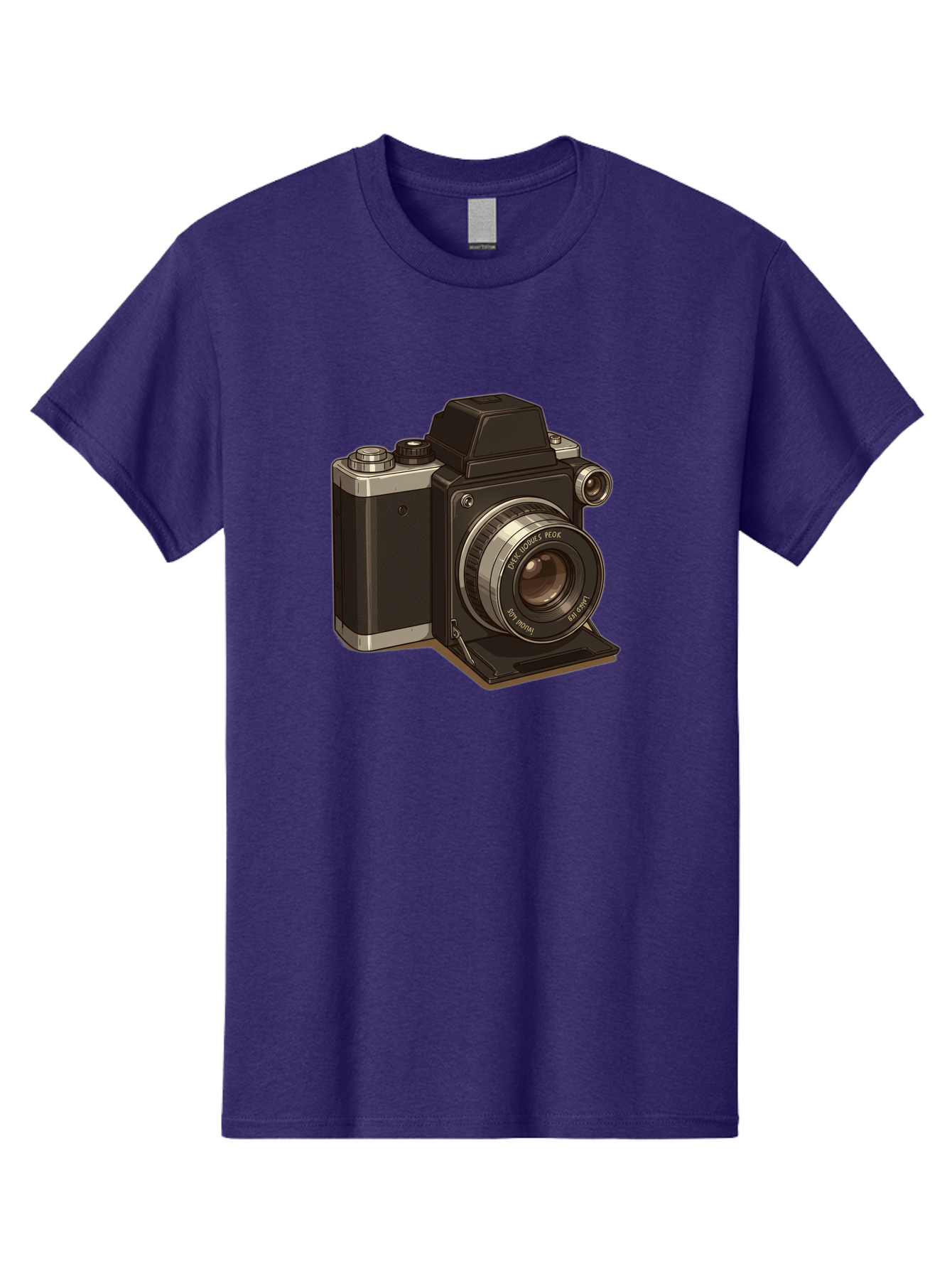 Tlr-Camera Men'S Graphic Tee, 100% Cotton, Comfortable Casual Summer Wear, Machine Washable, Vintage Camera, Twin Lens Reflex Camera, Black And Silver, Photography Equipment, Lens, Nikon, Camera Body, Classic Design, Retro Style, Film Camera Bae801