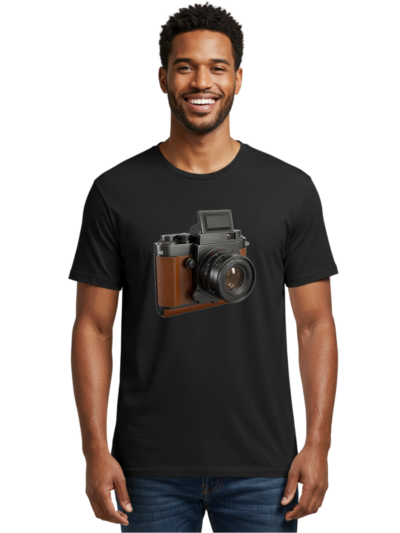 Tlr-Rx-Camera Men'S Graphic Tee, 100% Cotton, Comfortable Casual Summer Wear, Machine Washable, Vintage Camera, Fujifilm X100, Retro Style, Digital Camera, Photography Equipment, Camera Lens, Photographer Gear, Classic Design, Fujifilm Camera Bae802