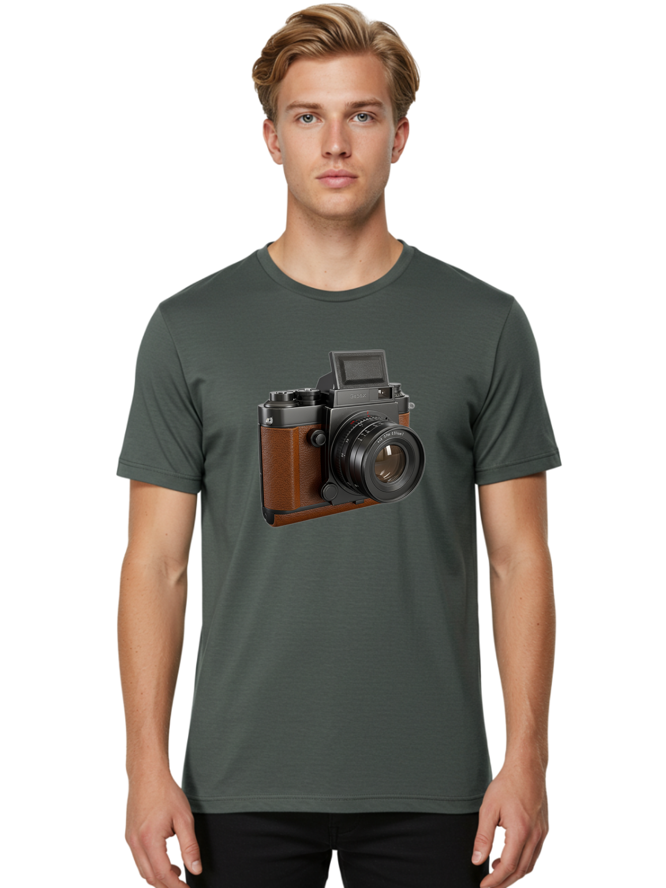 Tlr-Rx-Camera Men'S Graphic Tee, 100% Cotton, Comfortable Casual Summer Wear, Machine Washable, Vintage Camera, Fujifilm X100, Retro Style, Digital Camera, Photography Equipment, Camera Lens, Photographer Gear, Classic Design, Fujifilm Camera Bae802