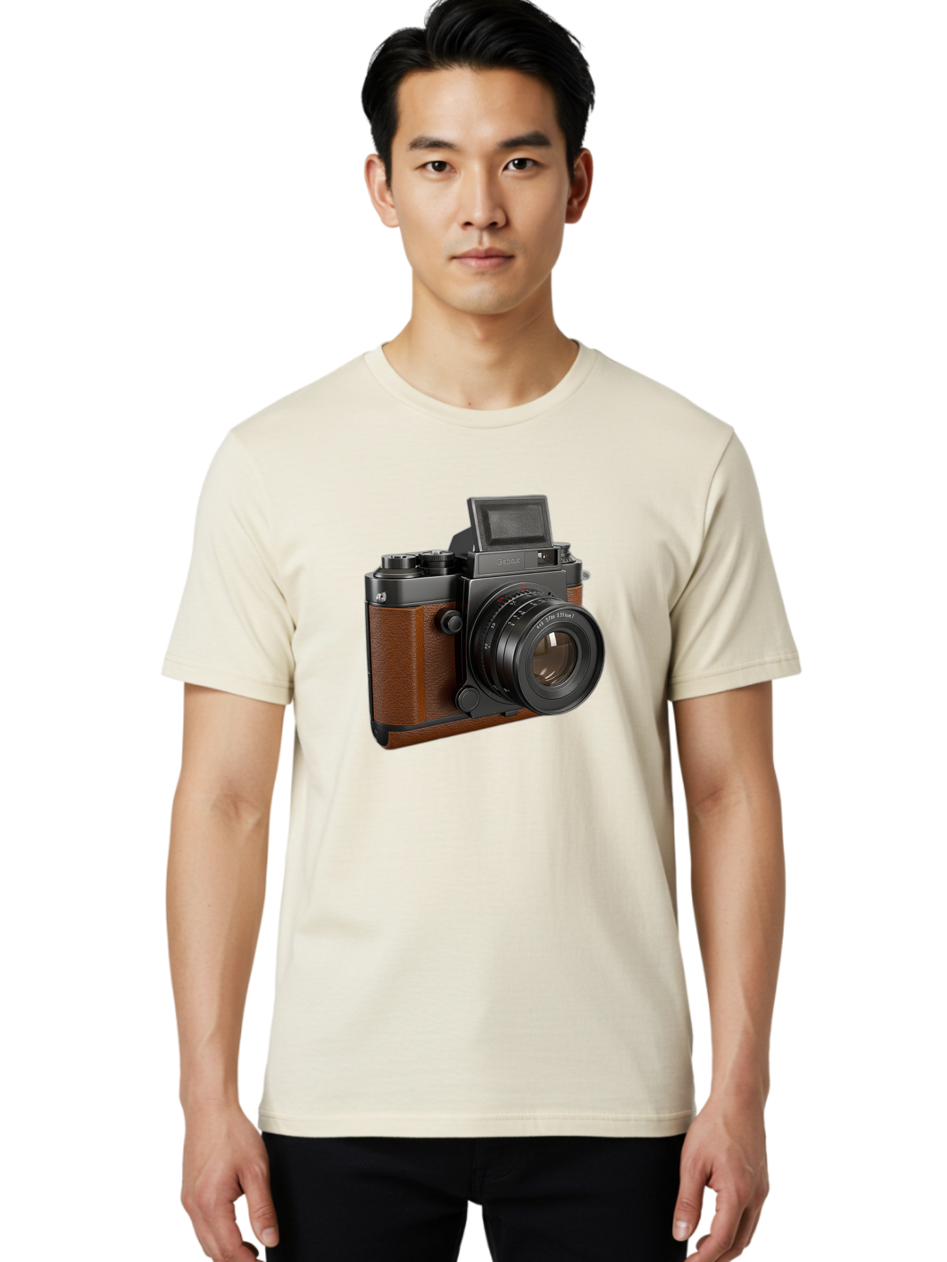 Tlr-Rx-Camera Men'S Graphic Tee, 100% Cotton, Comfortable Casual Summer Wear, Machine Washable, Vintage Camera, Fujifilm X100, Retro Style, Digital Camera, Photography Equipment, Camera Lens, Photographer Gear, Classic Design, Fujifilm Camera Bae802
