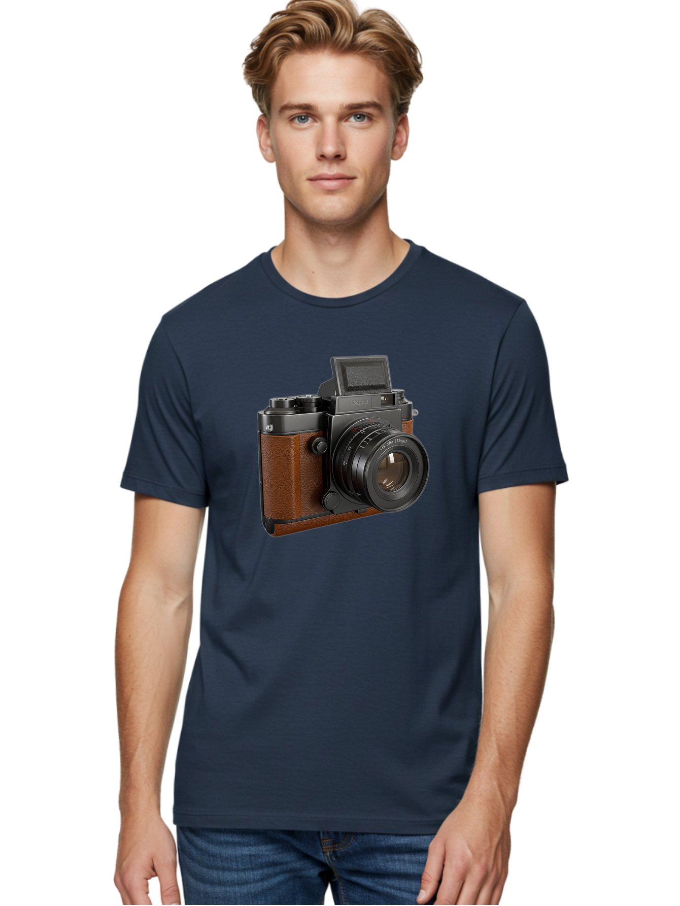 Tlr-Rx-Camera Men'S Graphic Tee, 100% Cotton, Comfortable Casual Summer Wear, Machine Washable, Vintage Camera, Fujifilm X100, Retro Style, Digital Camera, Photography Equipment, Camera Lens, Photographer Gear, Classic Design, Fujifilm Camera Bae802
