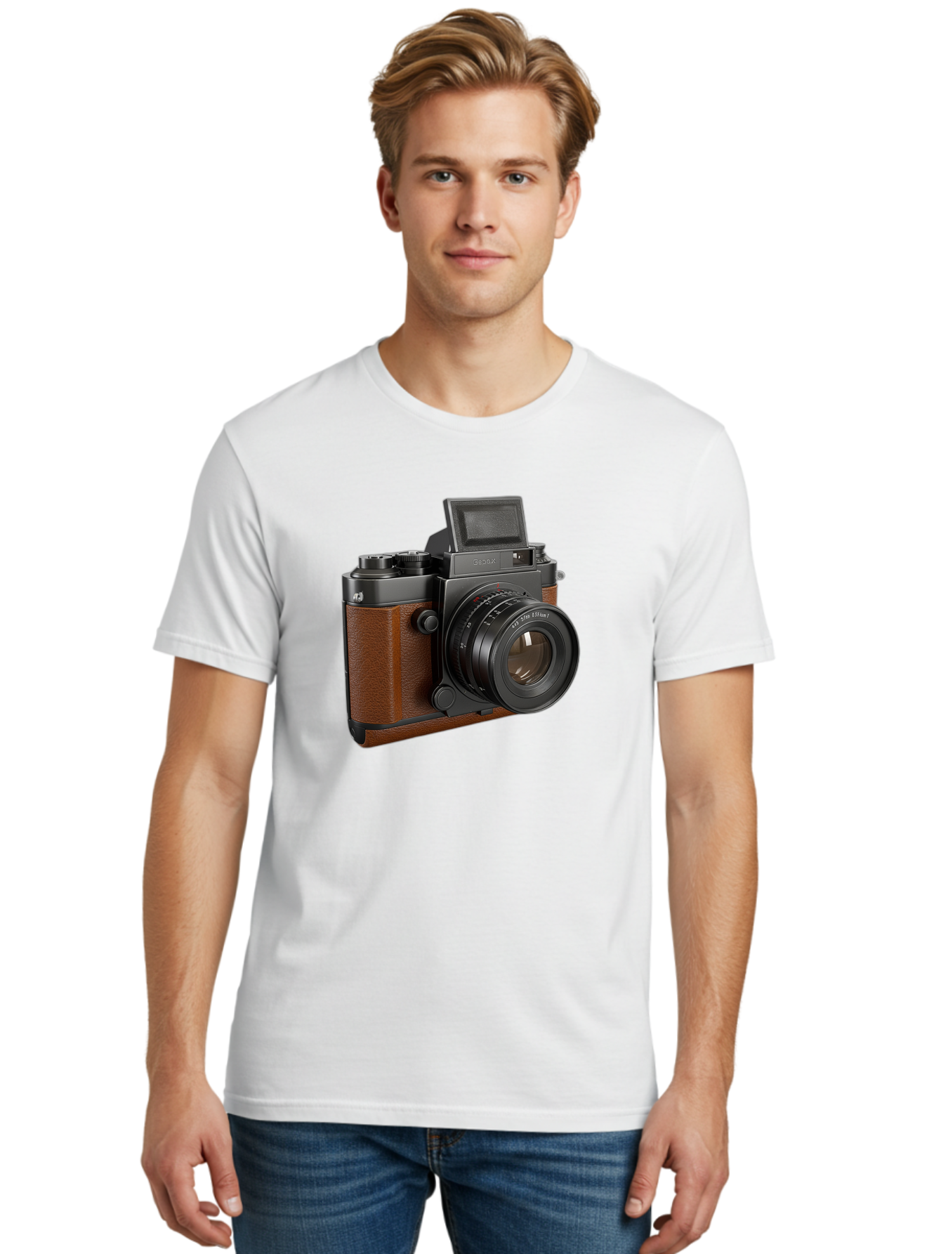 Tlr-Rx-Camera Men'S Graphic Tee, 100% Cotton, Comfortable Casual Summer Wear, Machine Washable, Vintage Camera, Fujifilm X100, Retro Style, Digital Camera, Photography Equipment, Camera Lens, Photographer Gear, Classic Design, Fujifilm Camera Bae802