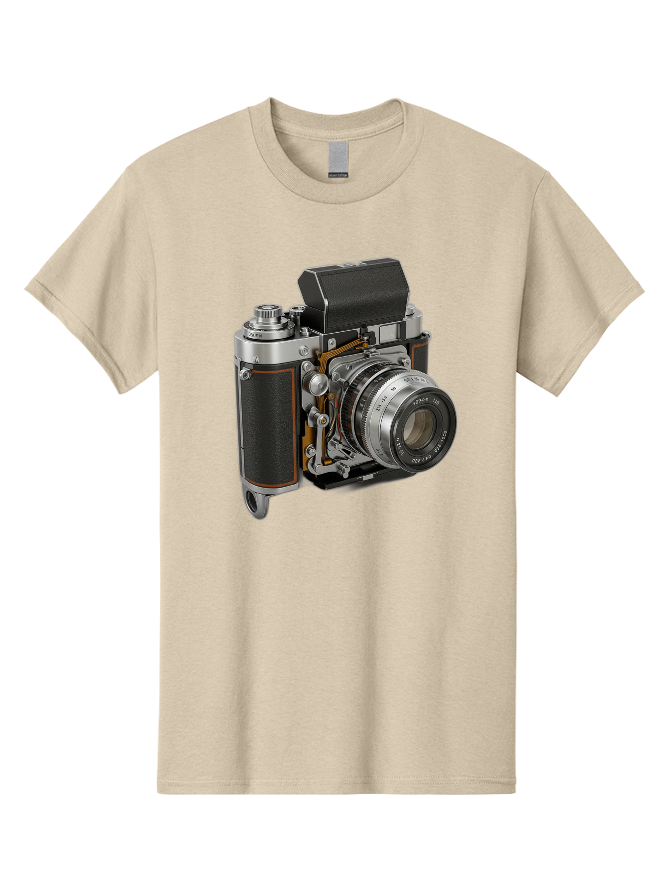 Triotar-Triotar-1-4-5-135 Men'S Graphic Tee, 100% Cotton, Comfortable Casual Summer Wear, Machine Washable, Vintage Camera, Classic Photography, Triotar 50Mm F/2.8 Lens, Retro Camera Body, Antique Camera Equipment, Photography Accessories, Bae803