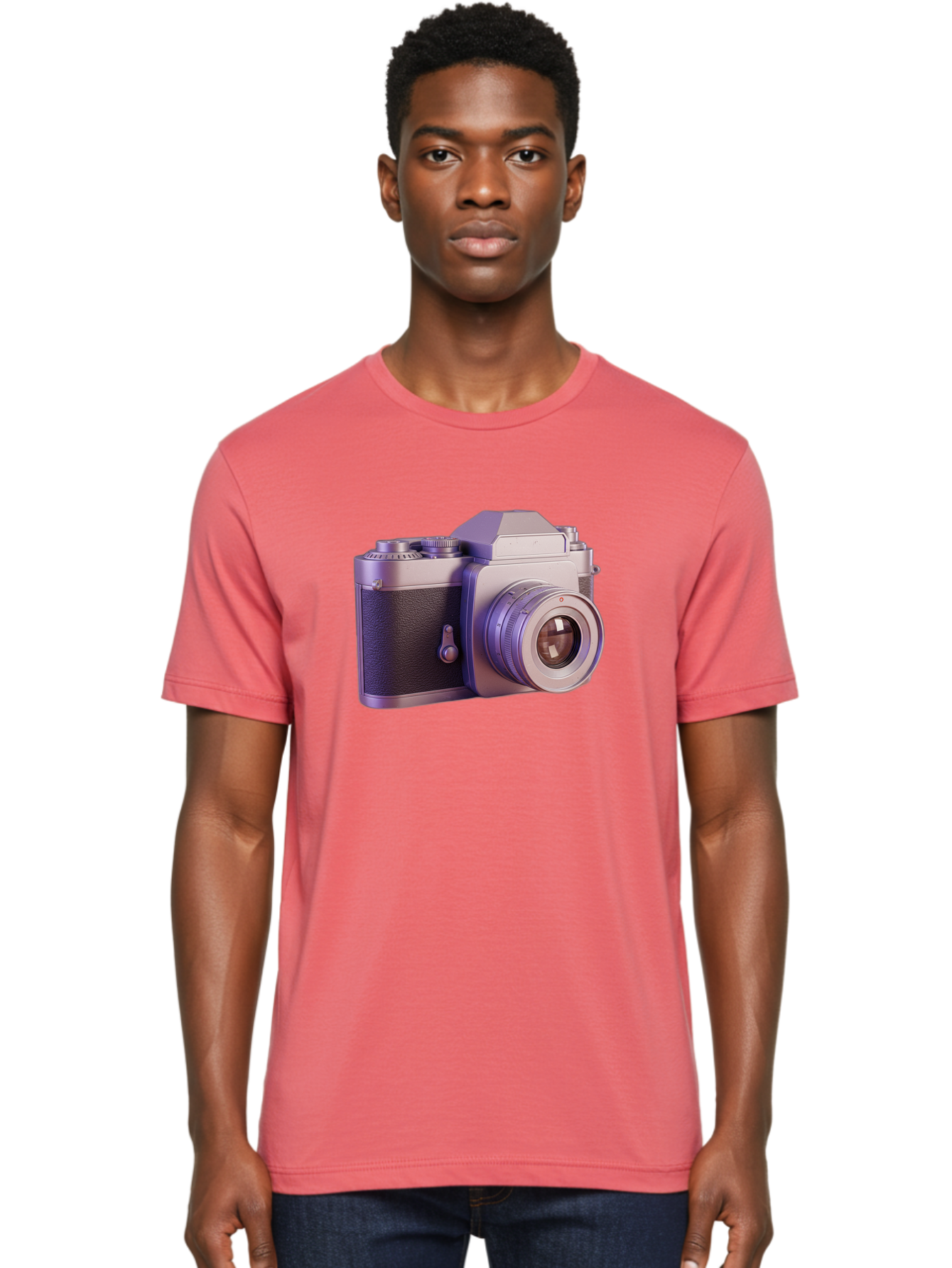 Vintage-Camera-4 Men'S Graphic Tee, 100% Cotton, Comfortable Casual Summer Wear, Machine Washable, Vintage Camera, Old Camera, Retro Photography, Film Camera, Classic Design, Photography Equipment, Camera Lens Bae808