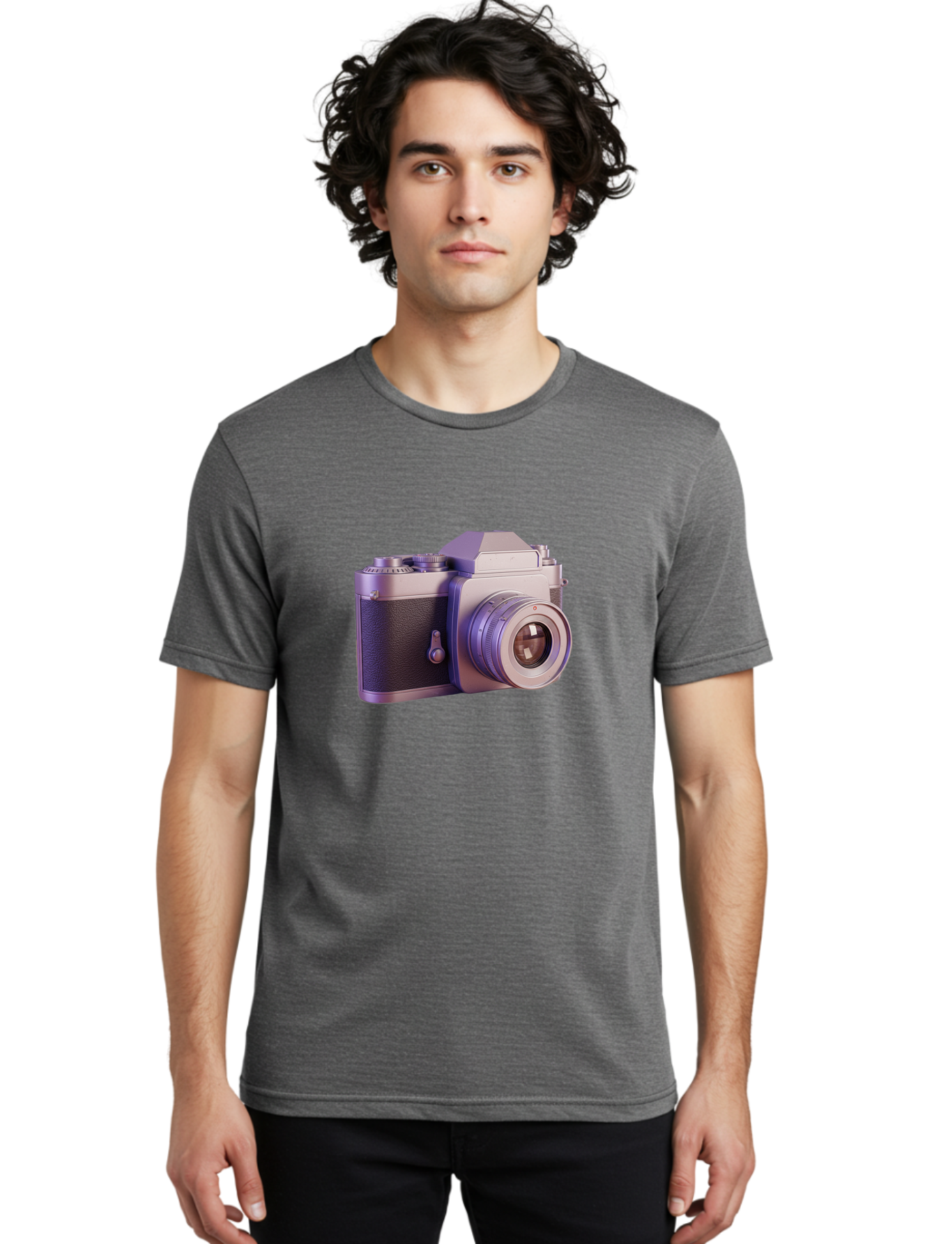 Vintage-Camera-4 Men'S Graphic Tee, 100% Cotton, Comfortable Casual Summer Wear, Machine Washable, Vintage Camera, Old Camera, Retro Photography, Film Camera, Classic Design, Photography Equipment, Camera Lens Bae808