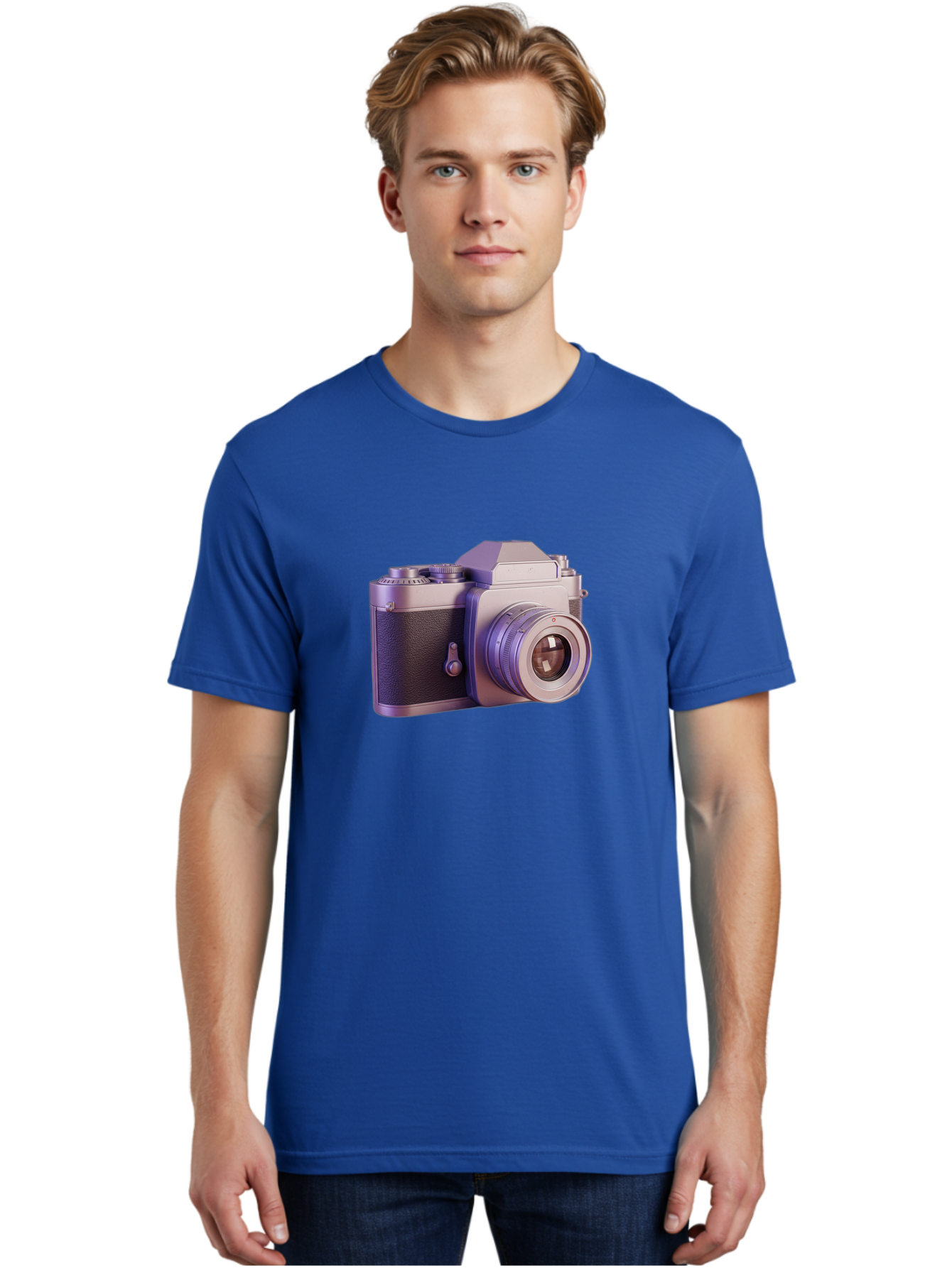 Vintage-Camera-4 Men'S Graphic Tee, 100% Cotton, Comfortable Casual Summer Wear, Machine Washable, Vintage Camera, Old Camera, Retro Photography, Film Camera, Classic Design, Photography Equipment, Camera Lens Bae808