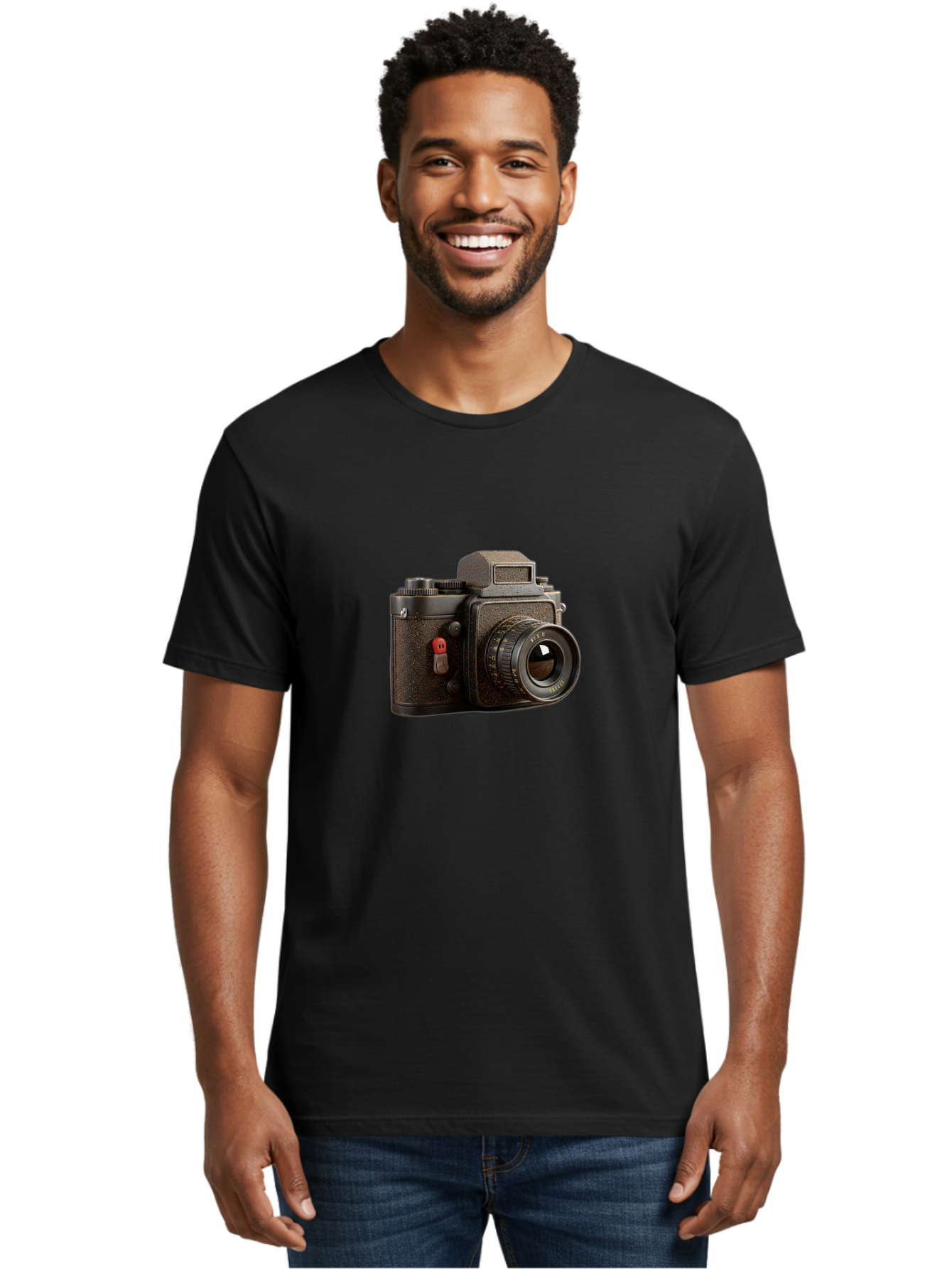 Vintage-Camera-5 Men'S Graphic Tee, 100% Cotton, Comfortable Casual Summer Wear, Machine Washable, Vintage Camera, Old Camera, Retro Photography, Film Camera, Classic Design, Analog Photography, Nostalgic Feel, Camera Equipment Bae809