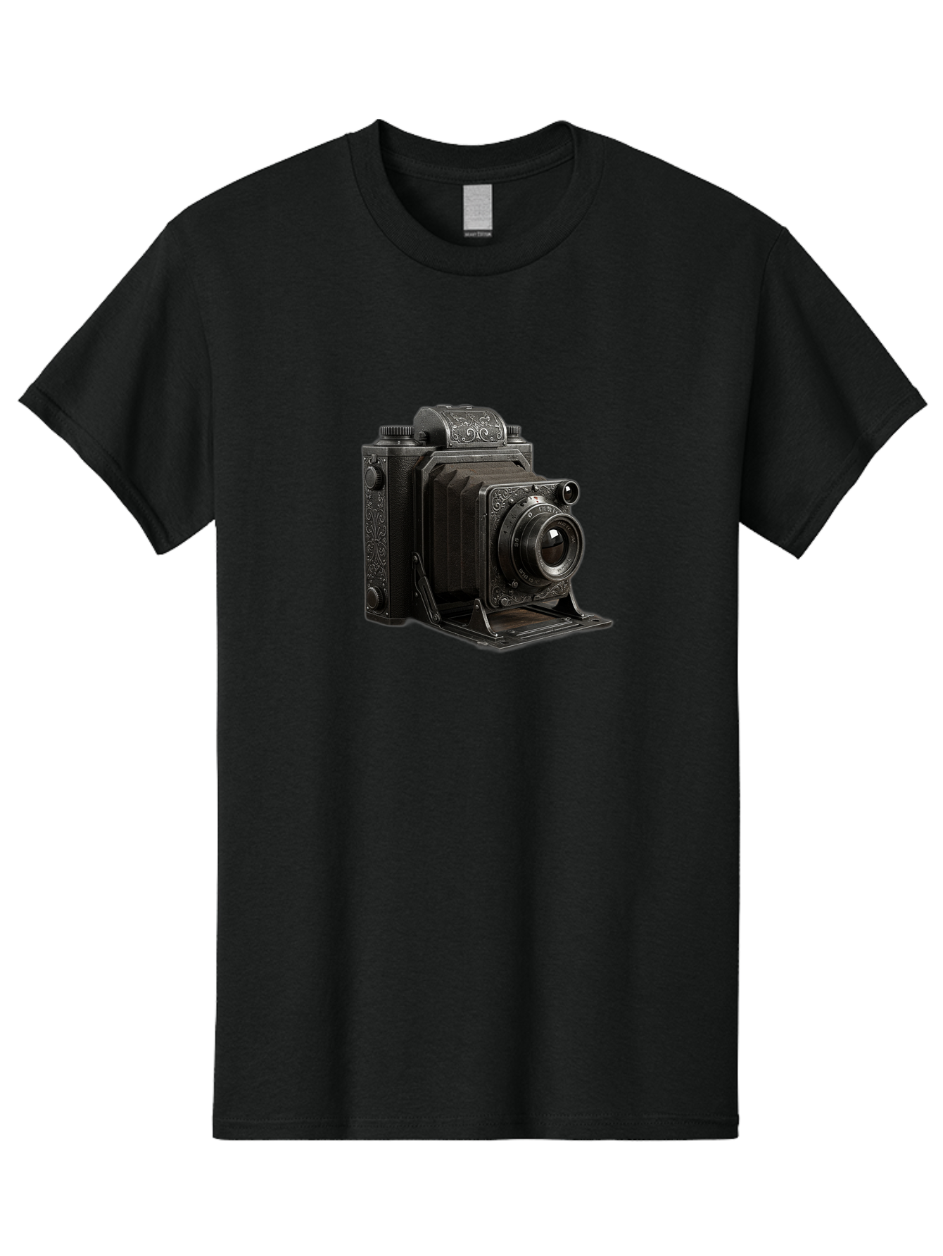 Vintage-Camera-6 Men'S Graphic Tee, 100% Cotton, Comfortable Casual Summer Wear, Machine Washable, Vintage Camera, Antique Photography, Classic Camera Design, Old-Fashioned Photography Equipment, Retro Camera, Historical Camera, Black Camera Bae810