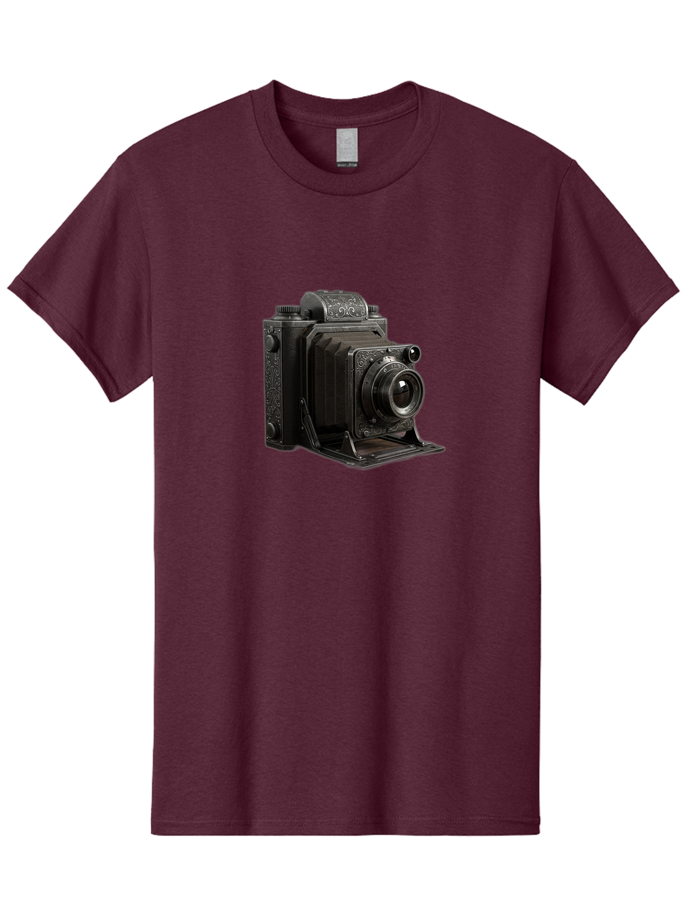 Vintage-Camera-6 Men'S Graphic Tee, 100% Cotton, Comfortable Casual Summer Wear, Machine Washable, Vintage Camera, Antique Photography, Classic Camera Design, Old-Fashioned Photography Equipment, Retro Camera, Historical Camera, Black Camera Bae810