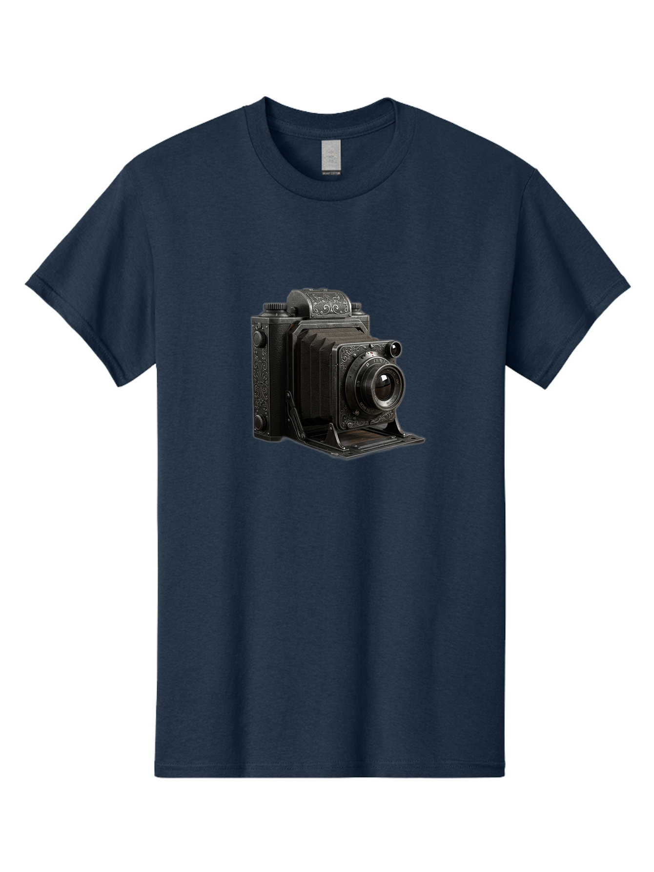 Vintage-Camera-6 Men'S Graphic Tee, 100% Cotton, Comfortable Casual Summer Wear, Machine Washable, Vintage Camera, Antique Photography, Classic Camera Design, Old-Fashioned Photography Equipment, Retro Camera, Historical Camera, Black Camera Bae810