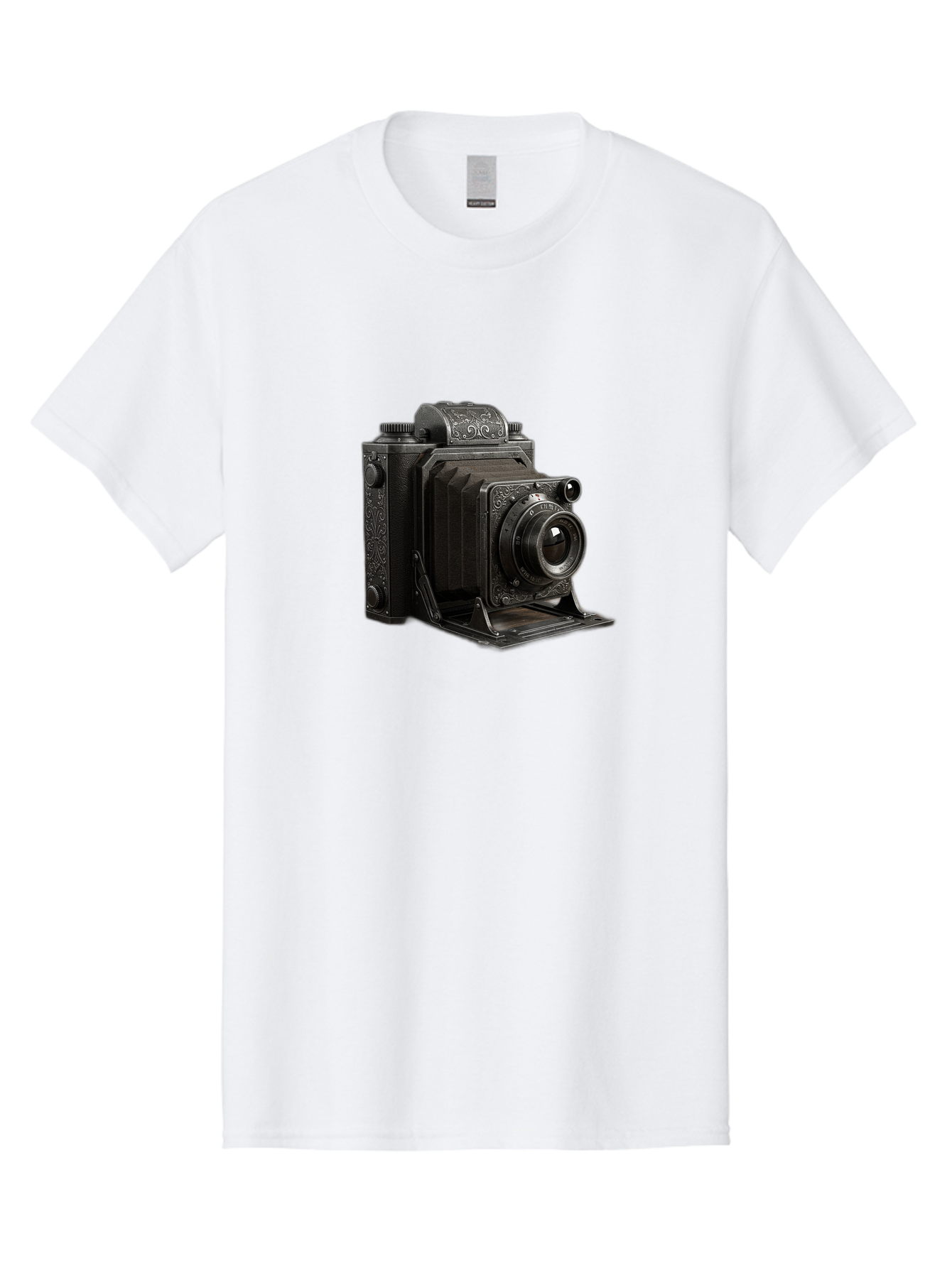 Vintage-Camera-6 Men'S Graphic Tee, 100% Cotton, Comfortable Casual Summer Wear, Machine Washable, Vintage Camera, Antique Photography, Classic Camera Design, Old-Fashioned Photography Equipment, Retro Camera, Historical Camera, Black Camera Bae810
