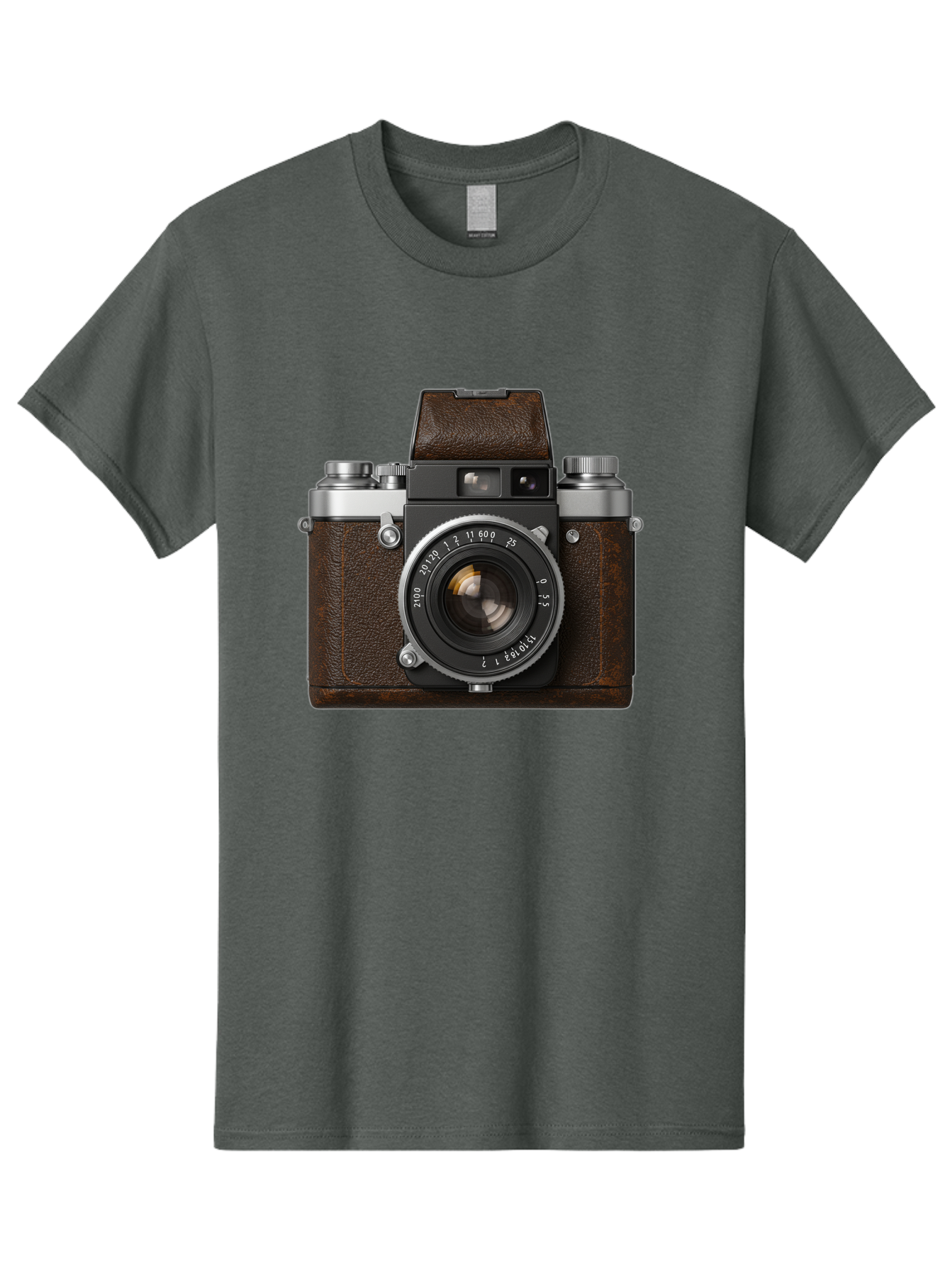 Vintage-Camera-7 Men'S Graphic Tee, 100% Cotton, Comfortable Casual Summer Wear, Machine Washable, Classic Camera, Vintage Photography, Film Camera, Retro Style, Leather Wrap, Silver Accents, Photography Equipment, Nostalgic Charm, Bae811
