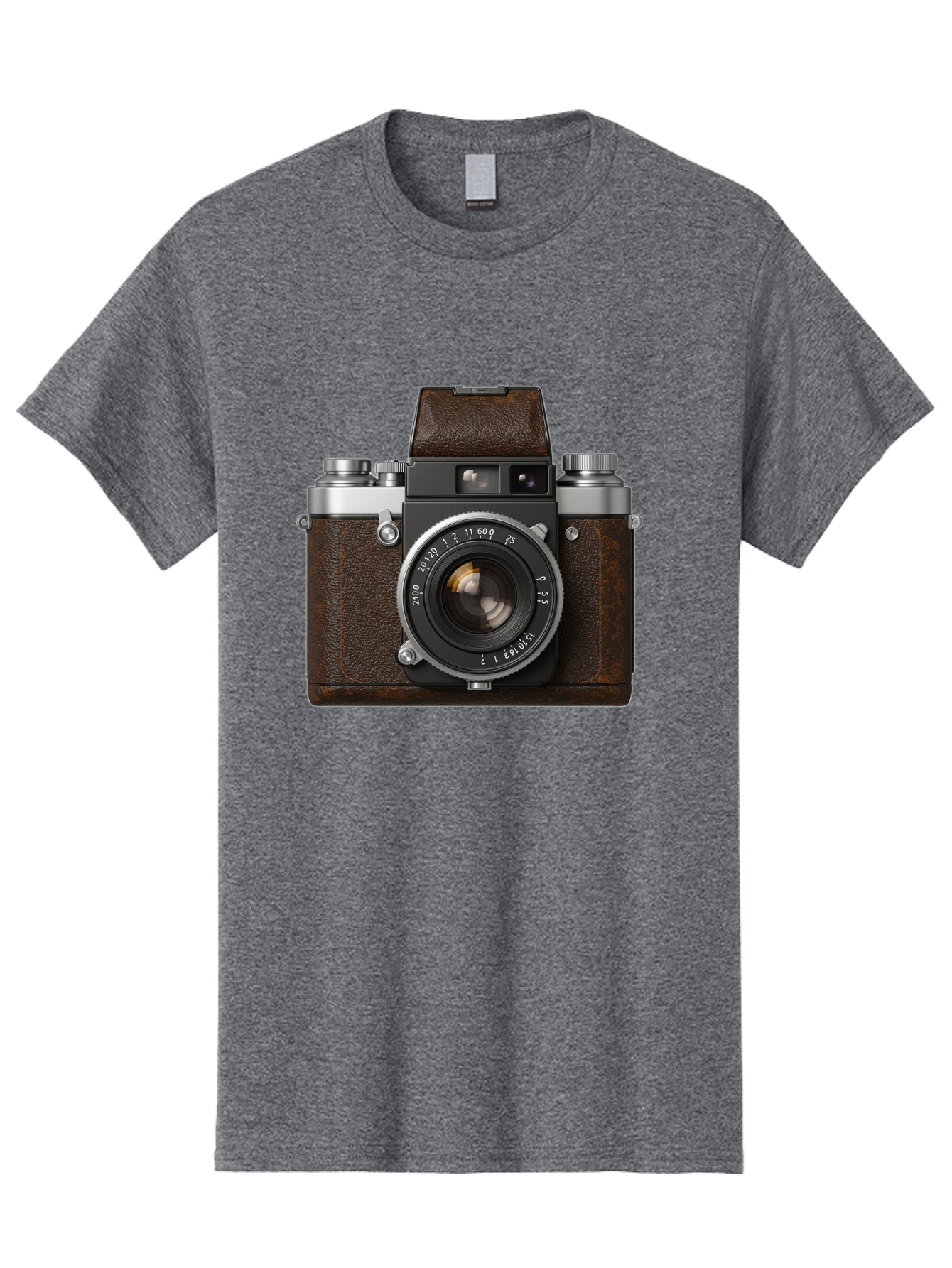 Vintage-Camera-7 Men'S Graphic Tee, 100% Cotton, Comfortable Casual Summer Wear, Machine Washable, Classic Camera, Vintage Photography, Film Camera, Retro Style, Leather Wrap, Silver Accents, Photography Equipment, Nostalgic Charm, Bae811