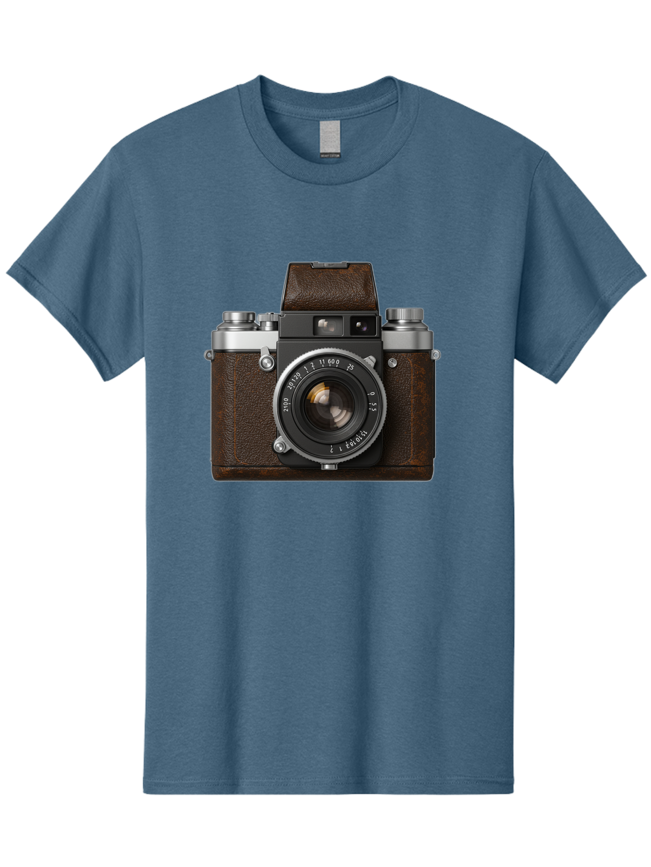 Vintage-Camera-7 Men'S Graphic Tee, 100% Cotton, Comfortable Casual Summer Wear, Machine Washable, Classic Camera, Vintage Photography, Film Camera, Retro Style, Leather Wrap, Silver Accents, Photography Equipment, Nostalgic Charm, Bae811