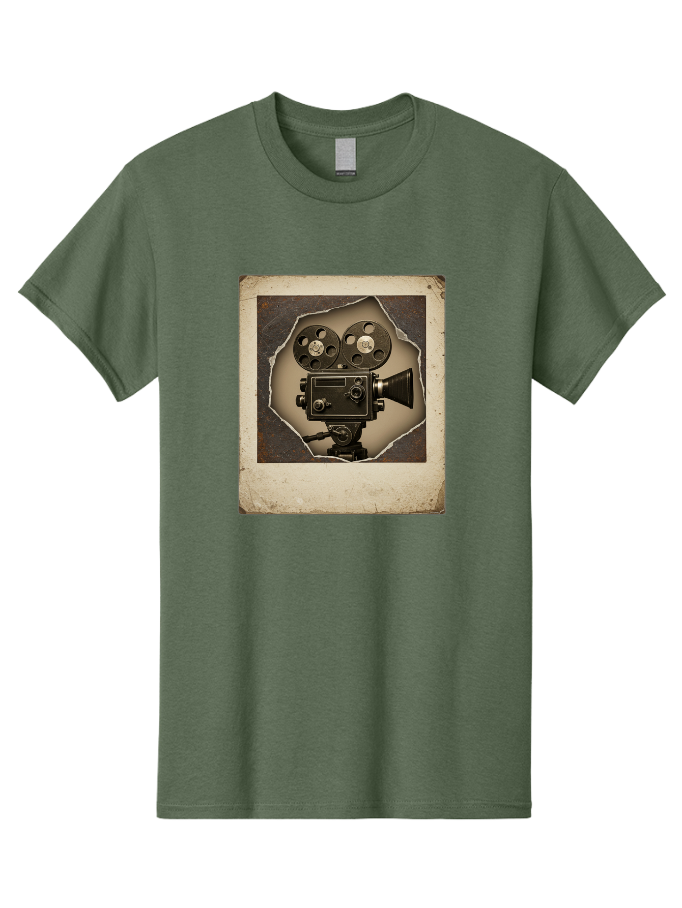 Vintage-Movie-Camera Men'S Graphic Tee, 100% Cotton, Comfortable Casual Summer Wear, Machine Washable, Vintage Movie Camera, Film Reels, Retro Filmmaking, Cinematography, Nostalgic, Classic Cinema, Old Movie Equipment, Filmmaking Accessories Bae817