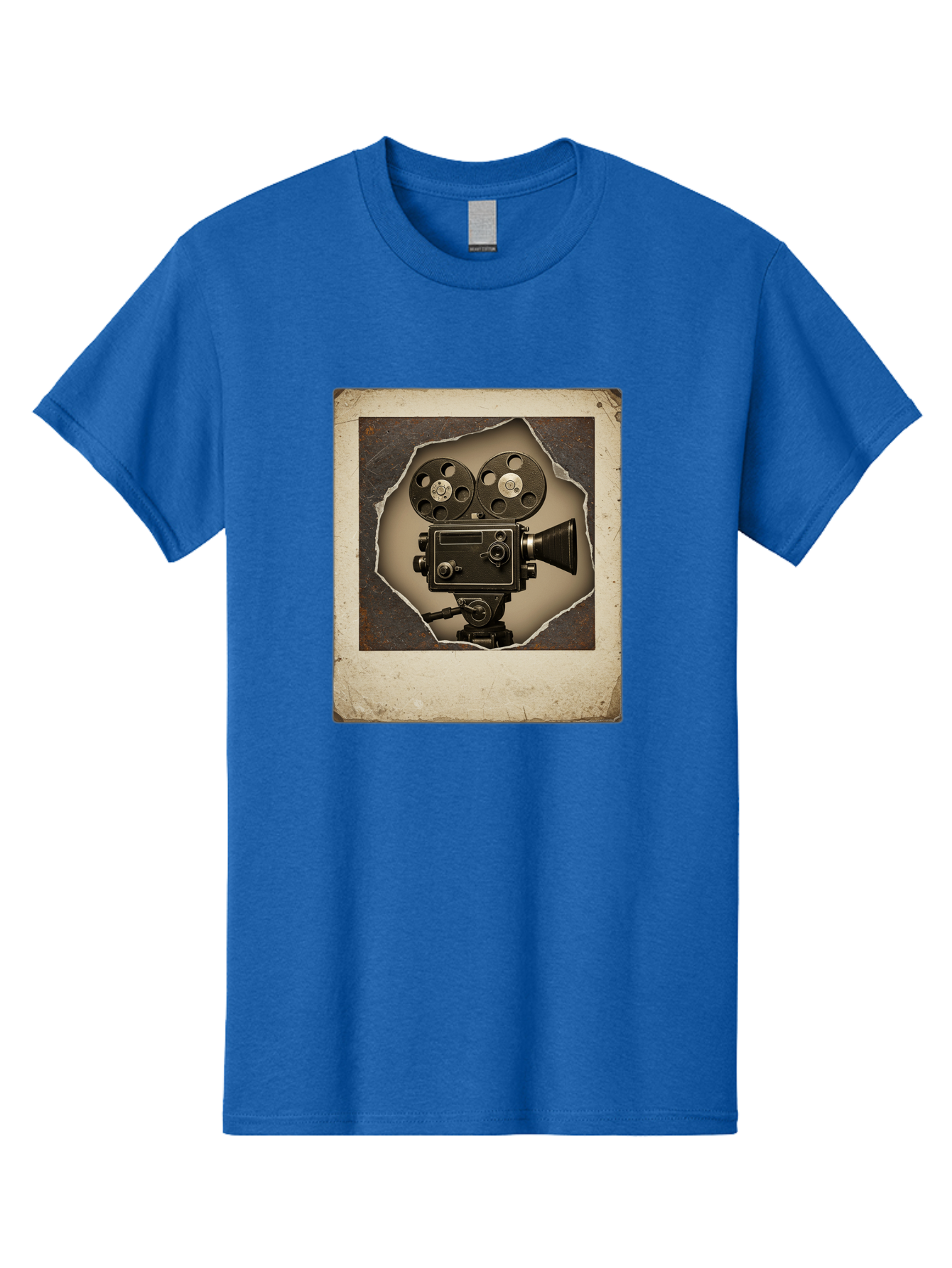 Vintage-Movie-Camera Men'S Graphic Tee, 100% Cotton, Comfortable Casual Summer Wear, Machine Washable, Vintage Movie Camera, Film Reels, Retro Filmmaking, Cinematography, Nostalgic, Classic Cinema, Old Movie Equipment, Filmmaking Accessories Bae817