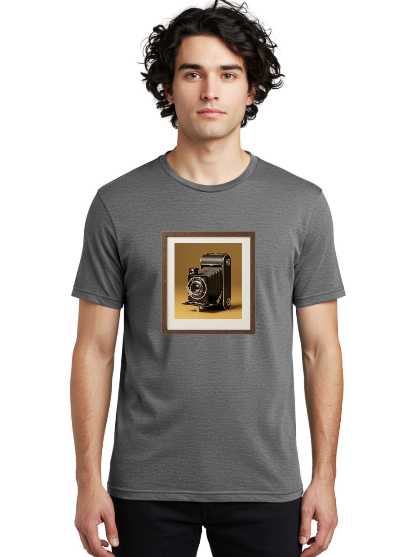 Zeiss-Ikon-Camera Men'S Graphic Tee, 100% Cotton, Comfortable Casual Summer Wear, Machine Washable, Vintage Camera, Old Camera, Antique Camera, Black Camera, Classic Photography, Photography Equipment, Nostalgic Device, Film Camera, Camera Art Bae824