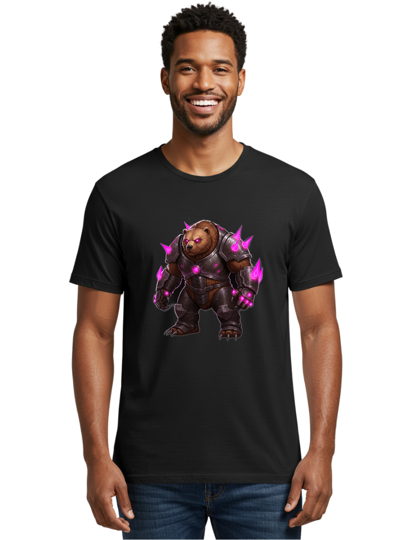 Armored-Brown-Bear-1 Men'S Graphic Tee, 100% Cotton, Comfortable Casual Summer Wear, Machine Washable, Vintage Camera, Old Camera, Antique Camera, Black Camera, Classic Photography, Photography Equipment, Nostalgic Device, Film Camera, Camera Art Bae830
