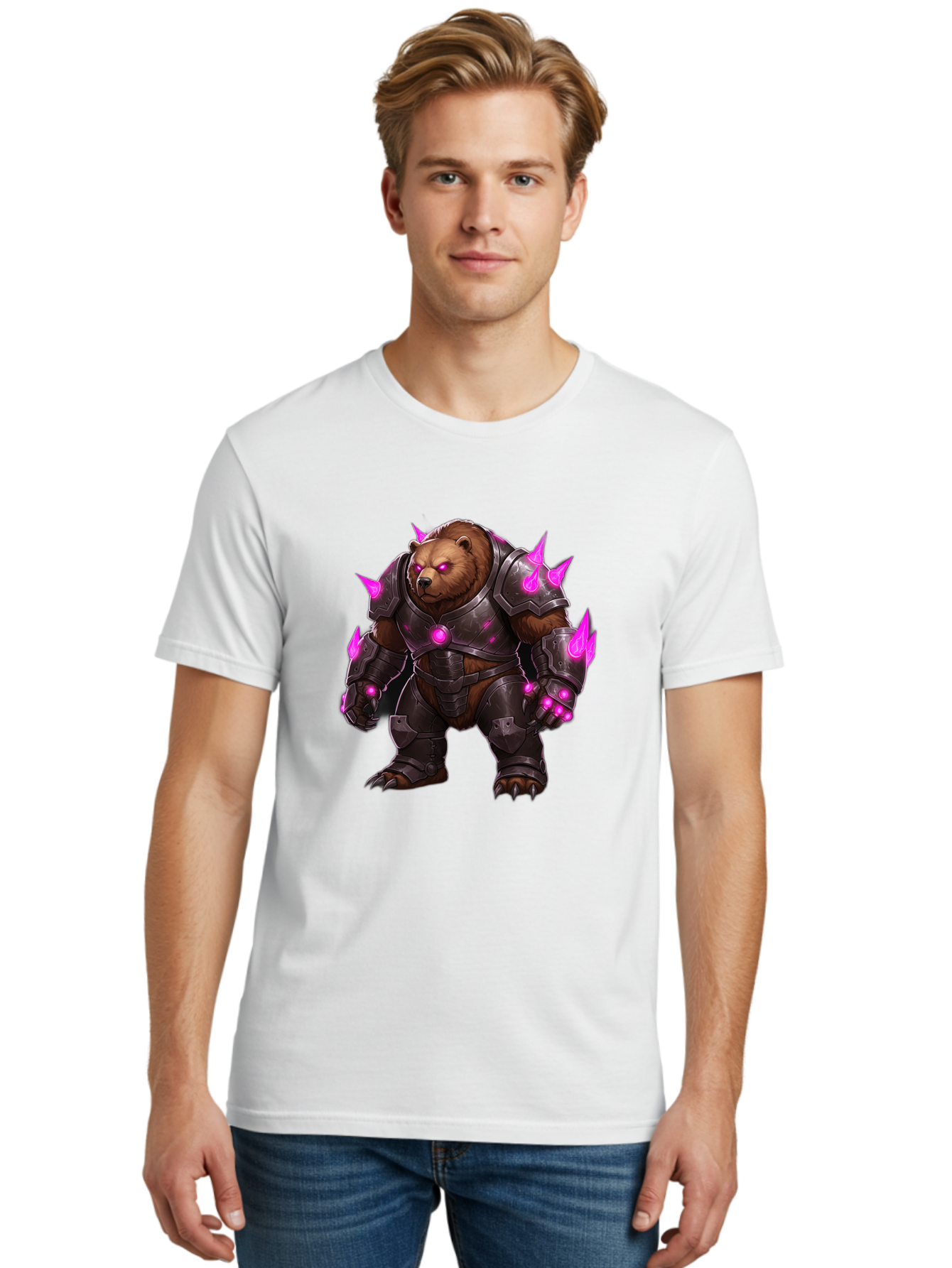 Armored-Brown-Bear-1 Men'S Graphic Tee, 100% Cotton, Comfortable Casual Summer Wear, Machine Washable, Vintage Camera, Old Camera, Antique Camera, Black Camera, Classic Photography, Photography Equipment, Nostalgic Device, Film Camera, Camera Art Bae830