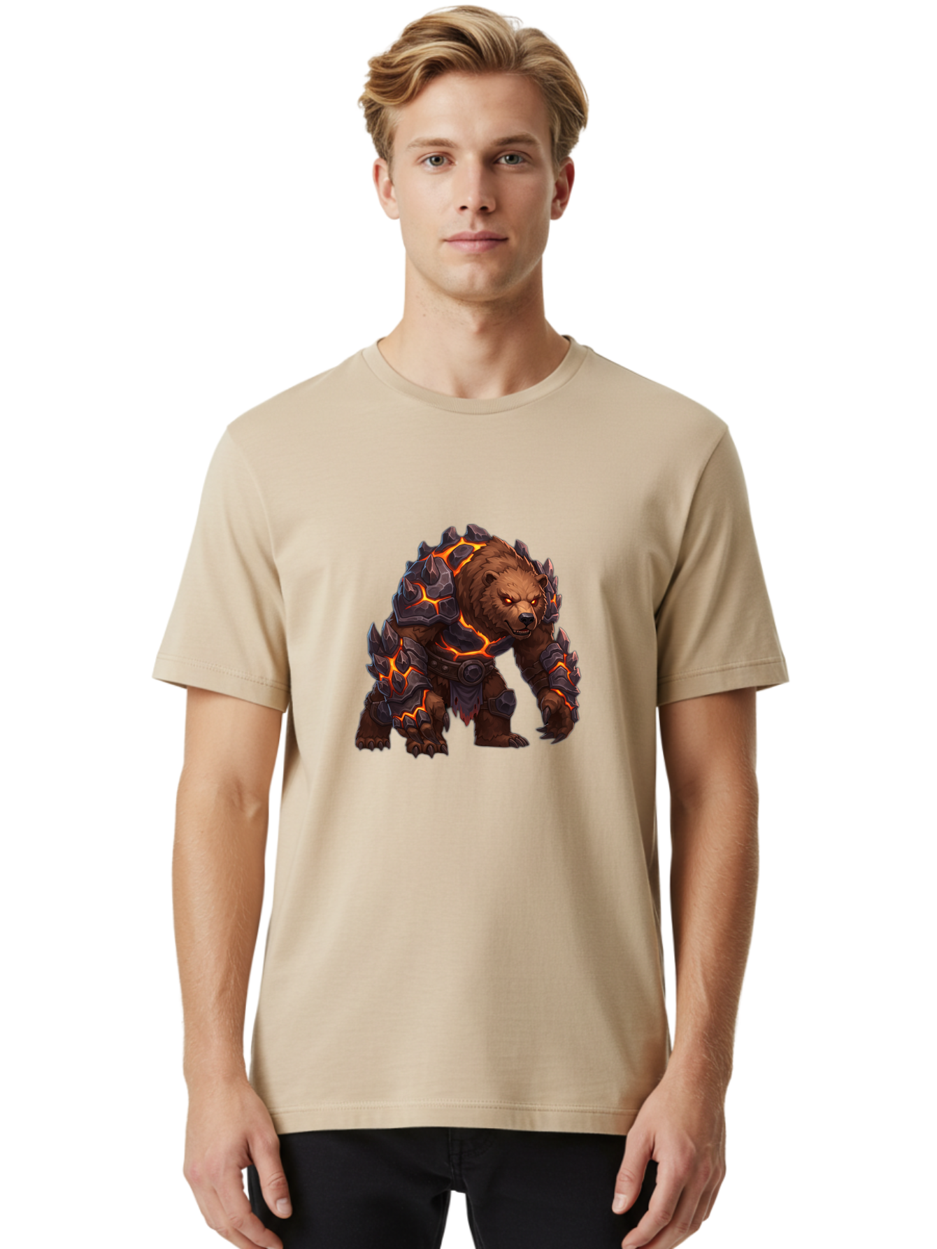 Armored-Brown-Bear Men'S Graphic Tee, 100% Cotton, Comfortable Casual Summer Wear, Machine Washable, Vintage Camera, Old Camera, Antique Camera, Black Camera, Classic Photography, Photography Equipment, Nostalgic Device, Film Camera, Camera Art Bae831