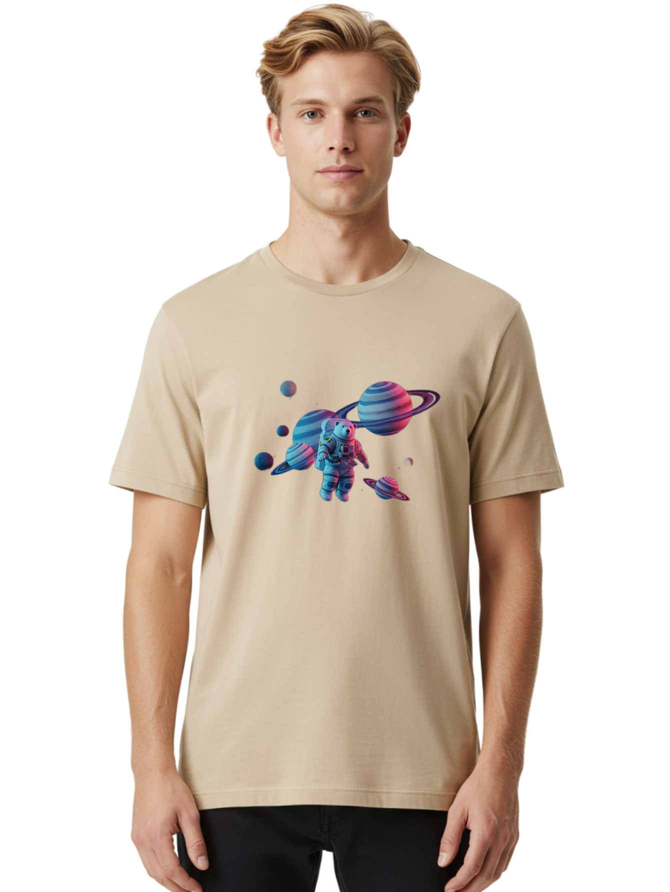 Astronaut-And-Planets Men'S Graphic Tee, 100% Cotton, Comfortable Casual Summer Wear, Machine Washable, Vintage Camera, Old Camera, Antique Camera, Black Camera, Classic Photography, Photography Equipment, Nostalgic Device, Film Camera, Camera Art Bae832