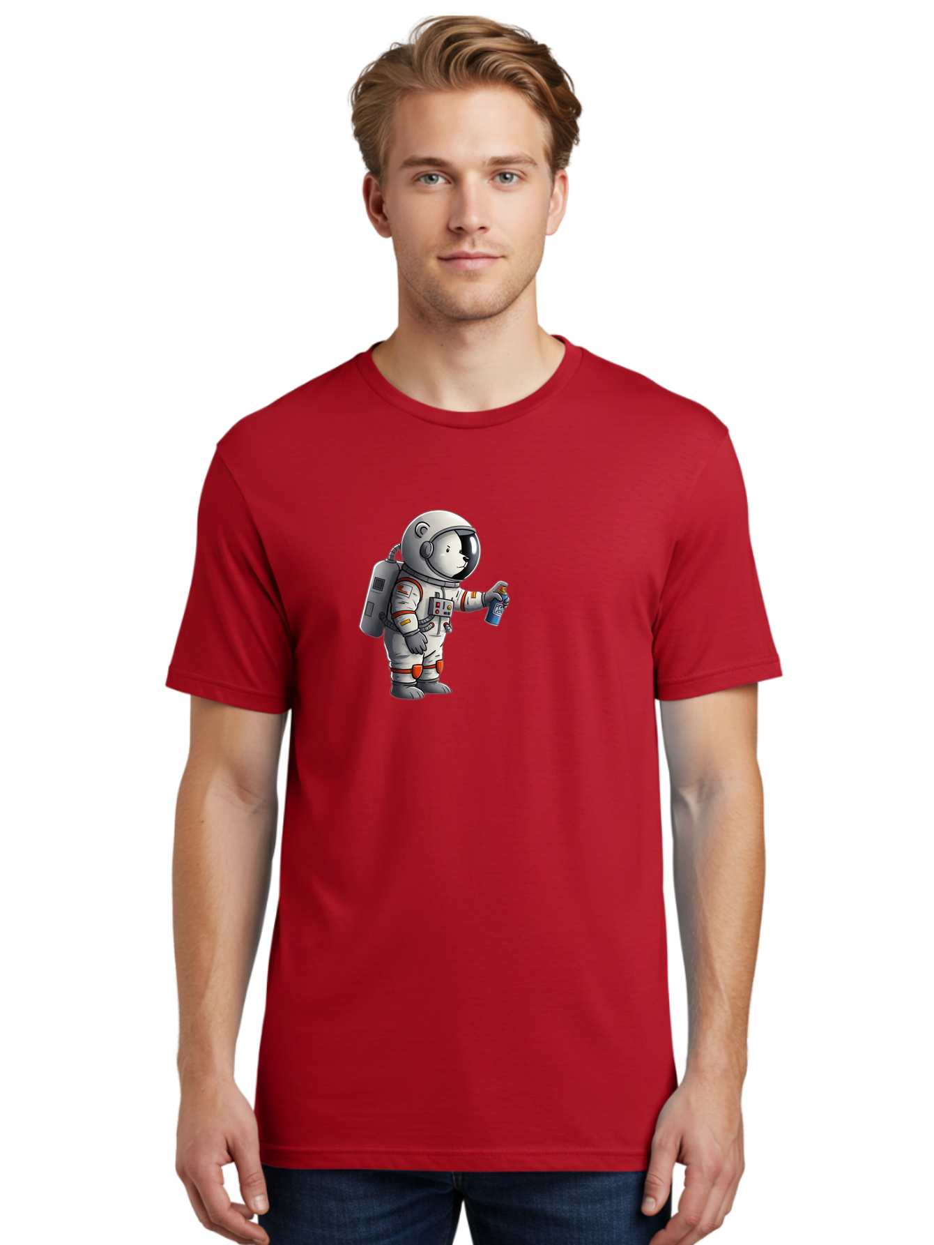 Astronaut-Spray-Paint Men'S Graphic Tee, 100% Cotton, Comfortable Casual Summer Wear, Machine Washable, Vintage Camera, Old Camera, Antique Camera, Black Camera, Classic Photography, Photography Equipment, Nostalgic Device, Film Camera, Camera Art Bae833