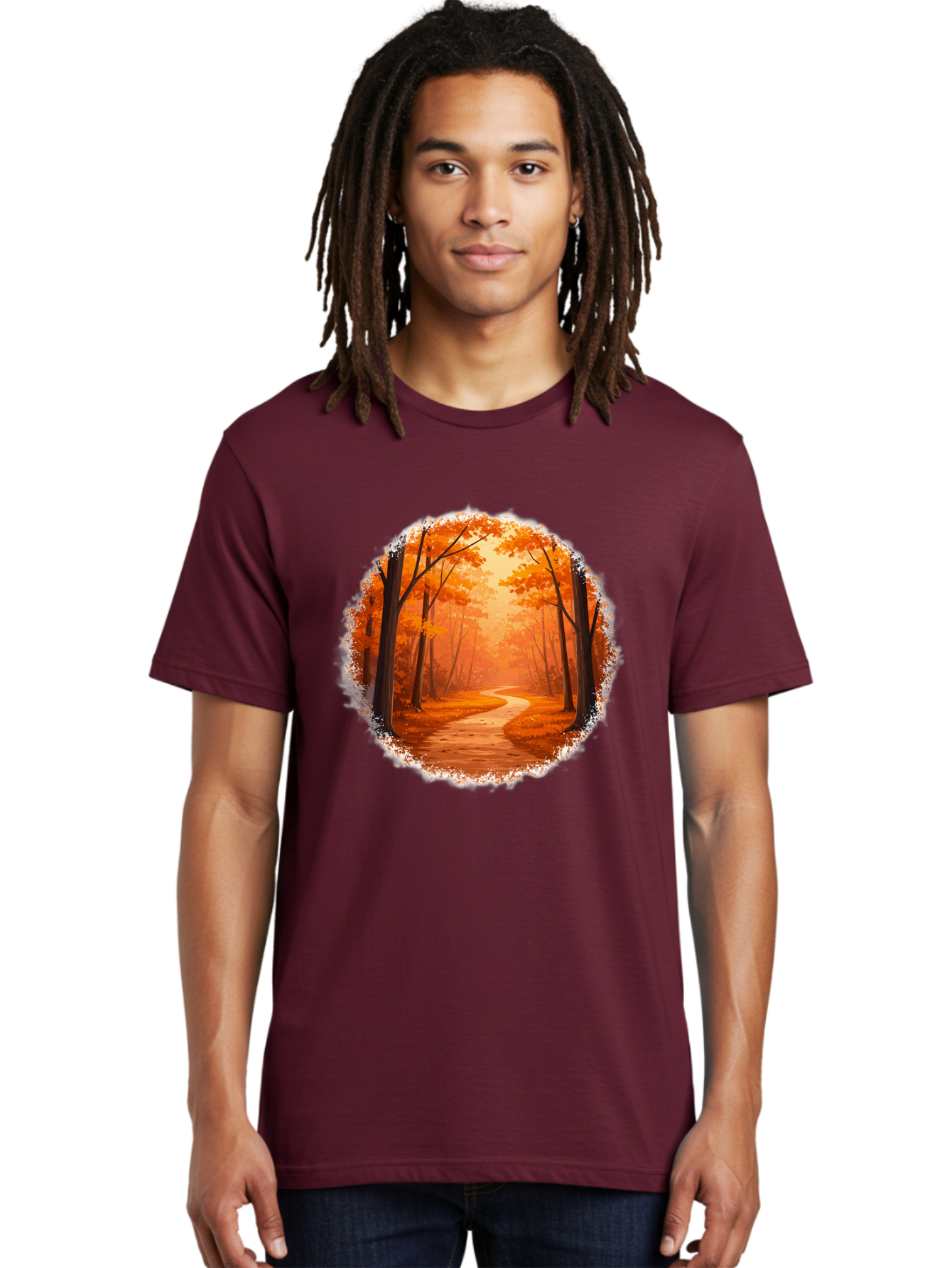 Autumn-Forest-Path Men'S Graphic Tee, 100% Cotton, Comfortable Casual Summer Wear, Machine Washable, Vintage Camera, Old Camera, Antique Camera, Black Camera, Classic Photography, Photography Equipment, Nostalgic Device, Film Camera, Camera Art Bae834