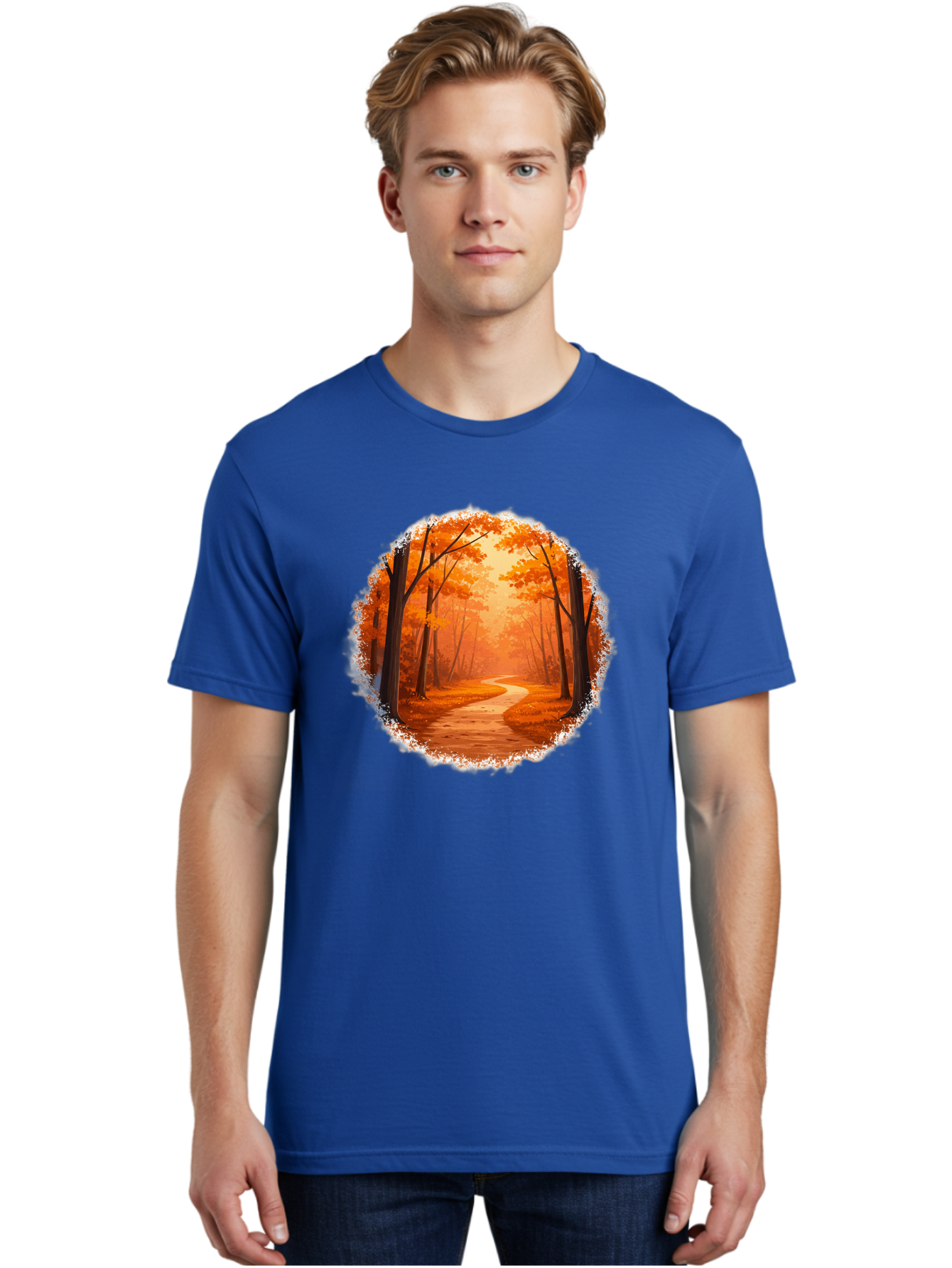 Autumn-Forest-Path Men'S Graphic Tee, 100% Cotton, Comfortable Casual Summer Wear, Machine Washable, Vintage Camera, Old Camera, Antique Camera, Black Camera, Classic Photography, Photography Equipment, Nostalgic Device, Film Camera, Camera Art Bae834