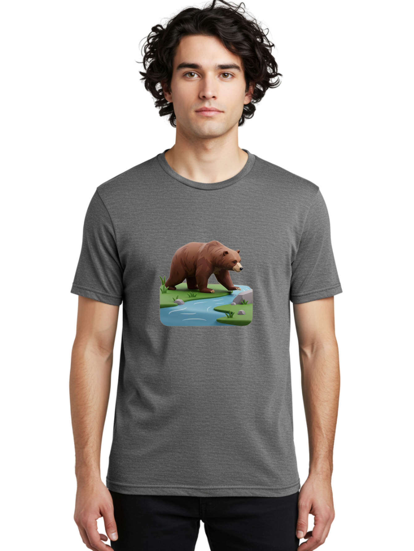 Bear-By-River Men'S Graphic Tee, 100% Cotton, Comfortable Casual Summer Wear, Machine Washable, Vintage Camera, Old Camera, Antique Camera, Black Camera, Classic Photography, Photography Equipment, Nostalgic Device, Film Camera, Camera Art Bae846