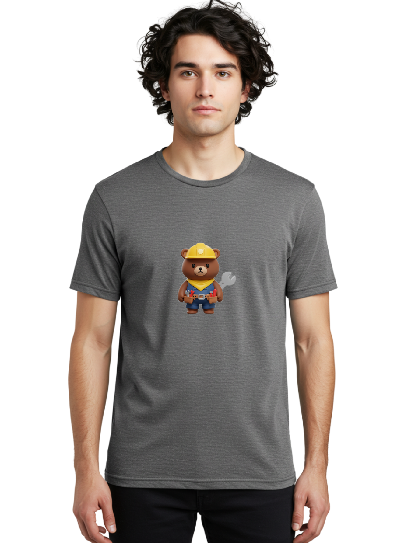 Bear-Construction-Worker Men'S Graphic Tee, 100% Cotton, Comfortable Casual Summer Wear, Machine Washable, Vintage Camera, Old Camera, Antique Camera, Black Camera, Classic Photography, Photography Equipment, Nostalgic Device, Film Camera, Bae849