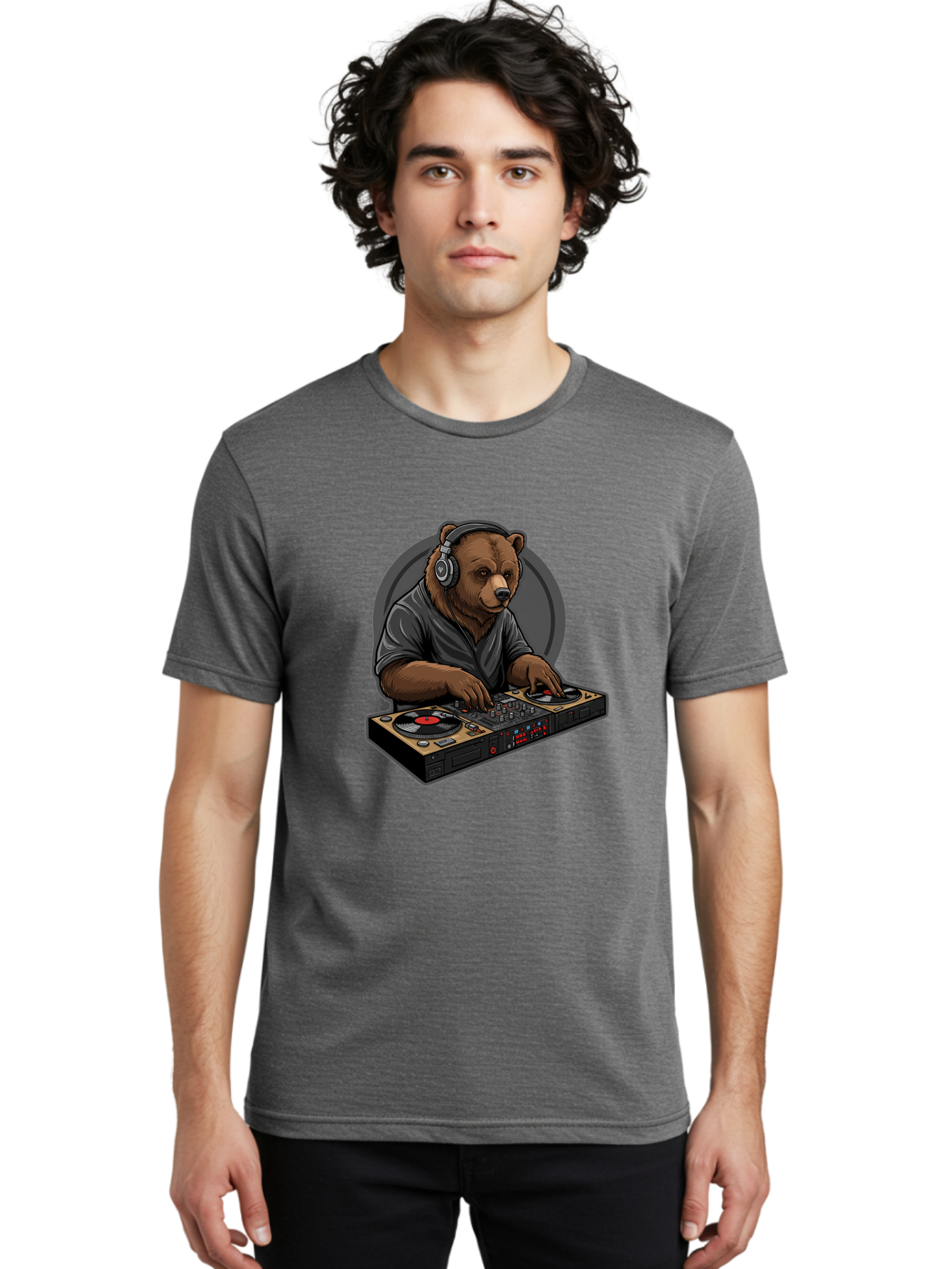 Bear-Dj Men'S Graphic Tee, 100% Cotton, Comfortable Casual Summer Wear, Machine Washable, Vintage Camera, Old Camera, Antique Camera, Black Camera, Classic Photography, Photography Equipment, Nostalgic Device, Film Camera, Camera Art Bae850
