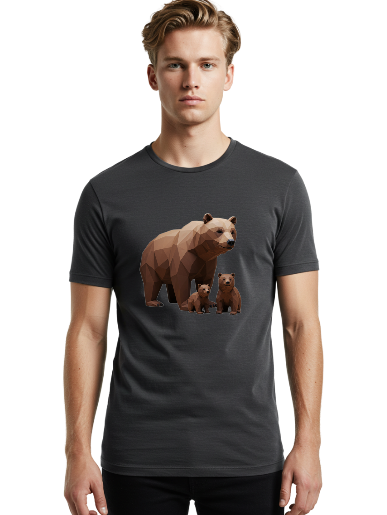 Bear-Family Men'S Graphic Tee, 100% Cotton, Comfortable Casual Summer Wear, Machine Washable, Vintage Camera, Old Camera, Antique Camera, Black Camera, Classic Photography, Photography Equipment, Nostalgic Device, Film Camera, Camera Art Bae852