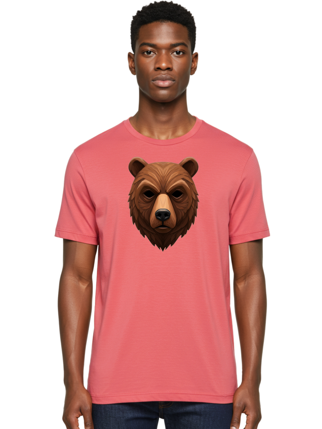 Bear-Head-1 Men'S Graphic Tee, 100% Cotton, Comfortable Casual Summer Wear, Machine Washable, Vintage Camera, Old Camera, Antique Camera, Black Camera, Classic Photography, Photography Equipment, Nostalgic Device, Film Camera, Camera Art Bae853