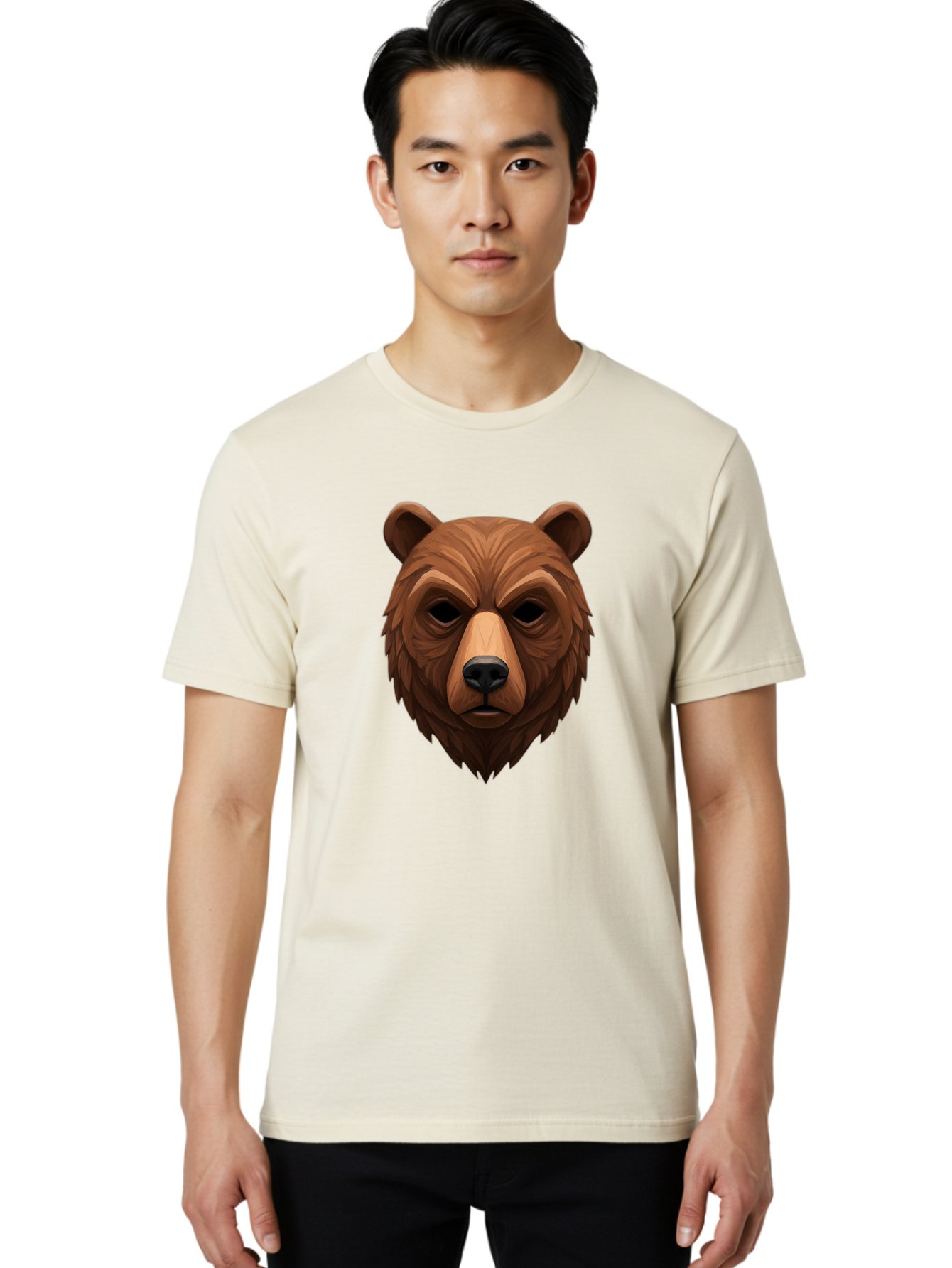 Bear-Head-1 Men'S Graphic Tee, 100% Cotton, Comfortable Casual Summer Wear, Machine Washable, Vintage Camera, Old Camera, Antique Camera, Black Camera, Classic Photography, Photography Equipment, Nostalgic Device, Film Camera, Camera Art Bae853