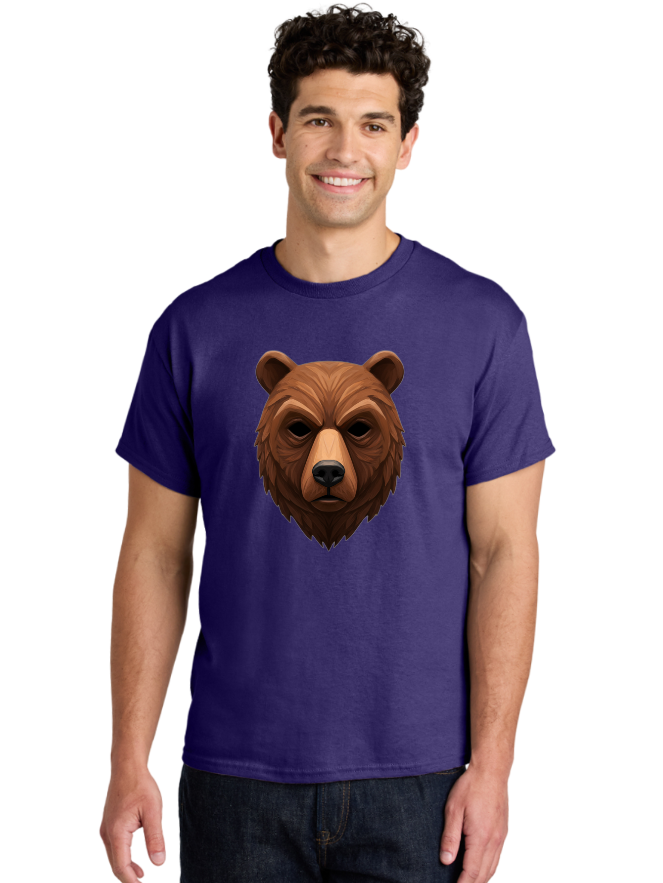 Bear-Head-1 Men'S Graphic Tee, 100% Cotton, Comfortable Casual Summer Wear, Machine Washable, Vintage Camera, Old Camera, Antique Camera, Black Camera, Classic Photography, Photography Equipment, Nostalgic Device, Film Camera, Camera Art Bae853